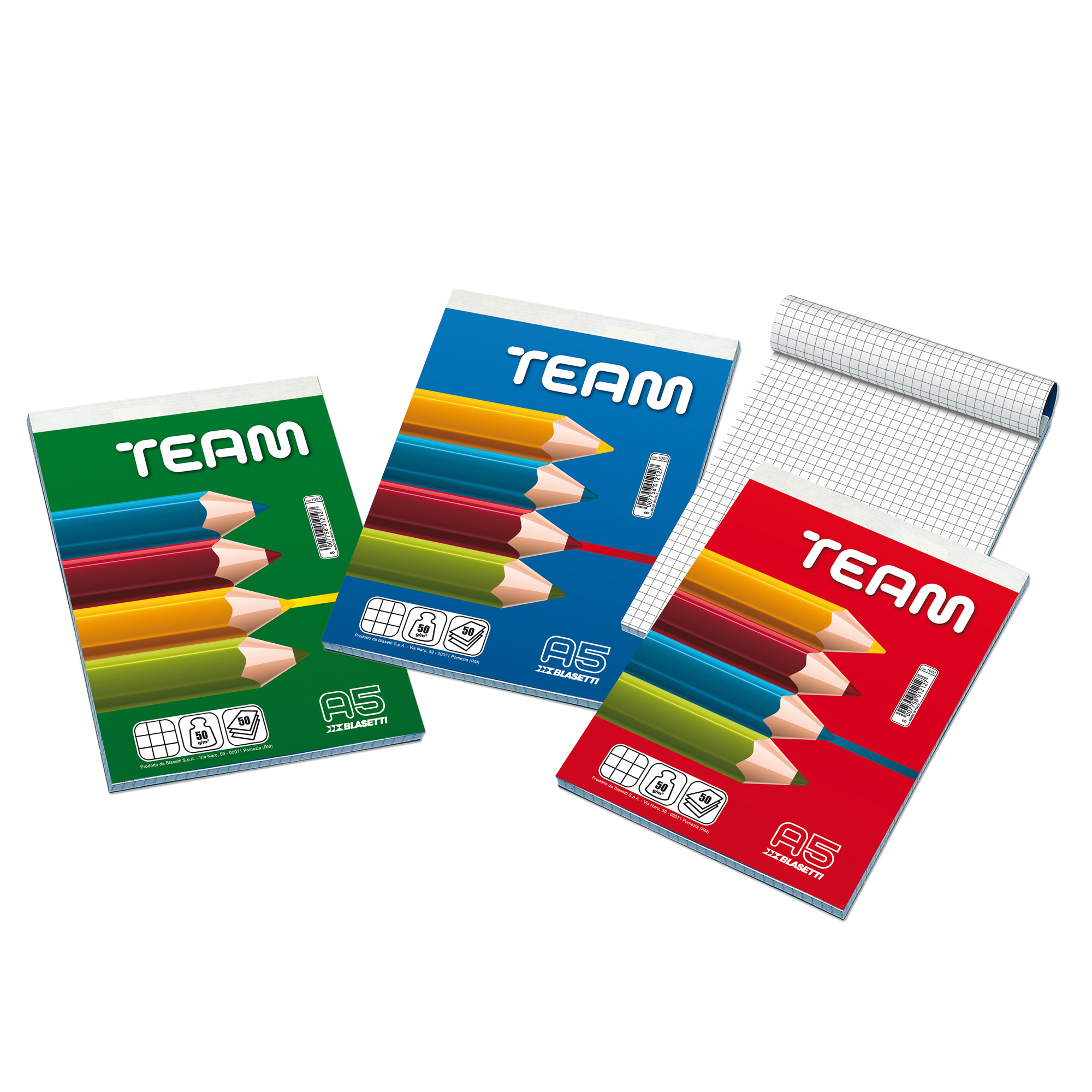 Blocco note Team - 5 mm - 150 …