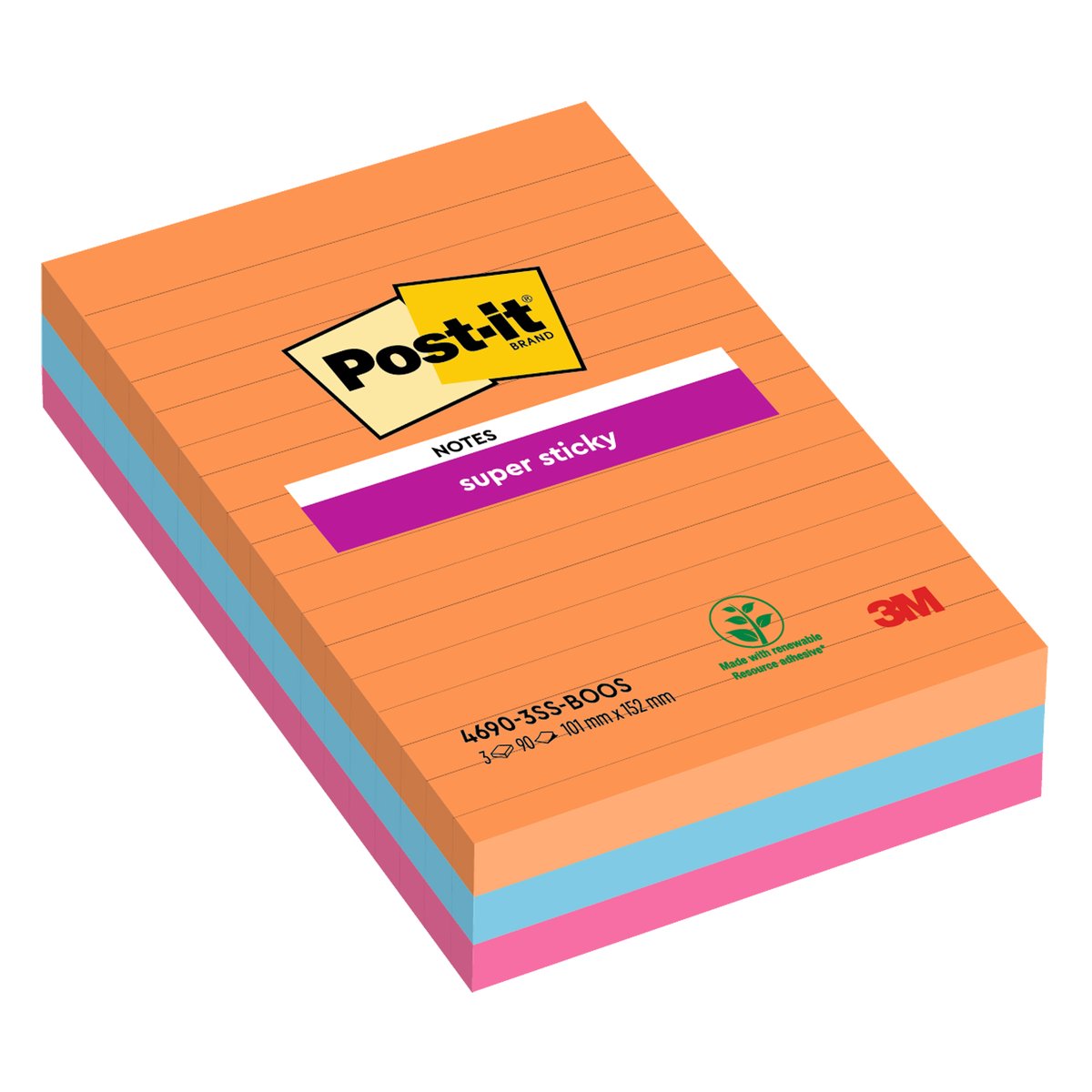 Blocco Post-it Super Sticky - 4690-3SS-BOOS - a …