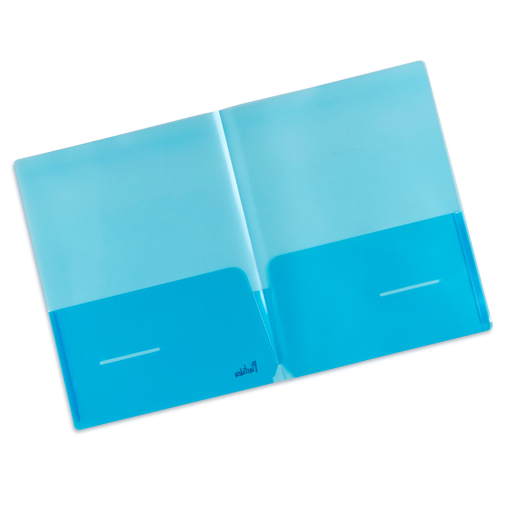 Plastidea - Cartelletta tascabile - 2 compartimenti - per A4 - blu (pacchetto di 5)