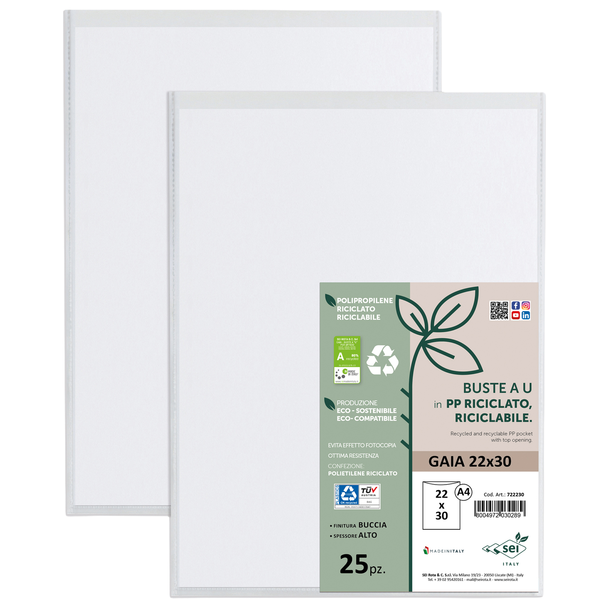 Buste a sacco Gaia - PP riciclato - …