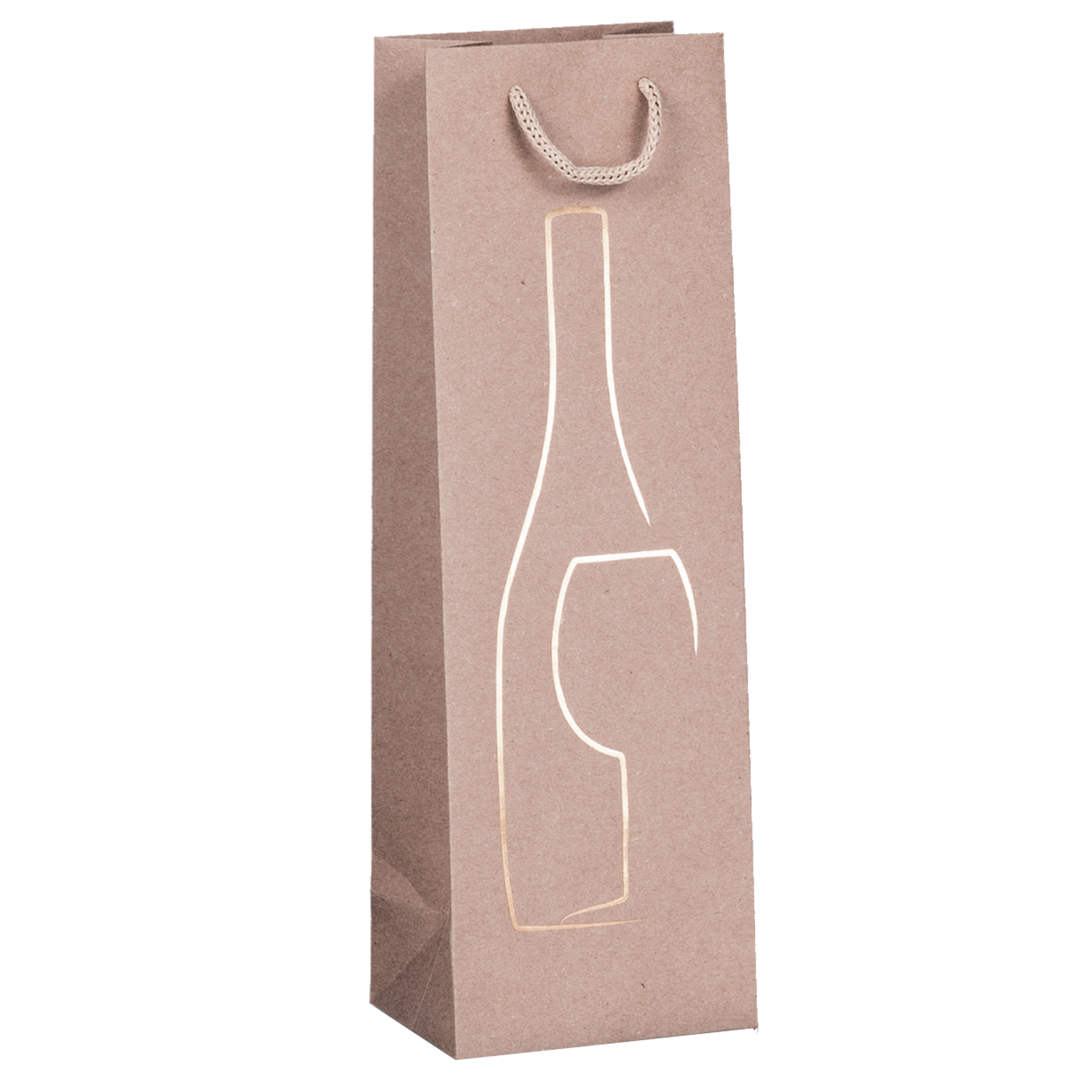 Shopper portabottiglie - con manici in corda - …