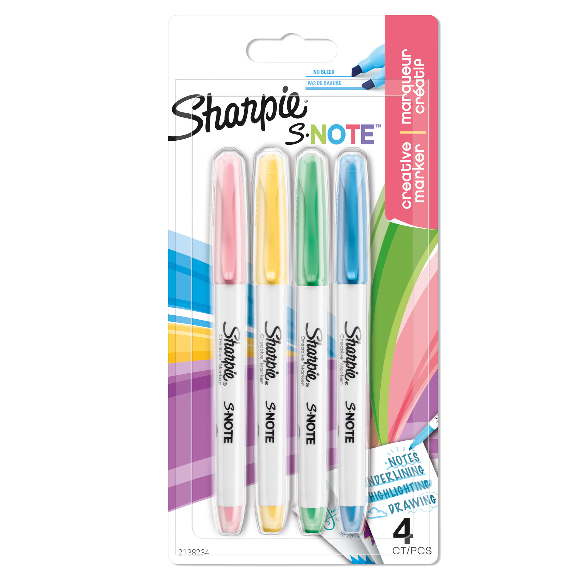 Pennarello S-Note - punta scalpello - colori assortiti …