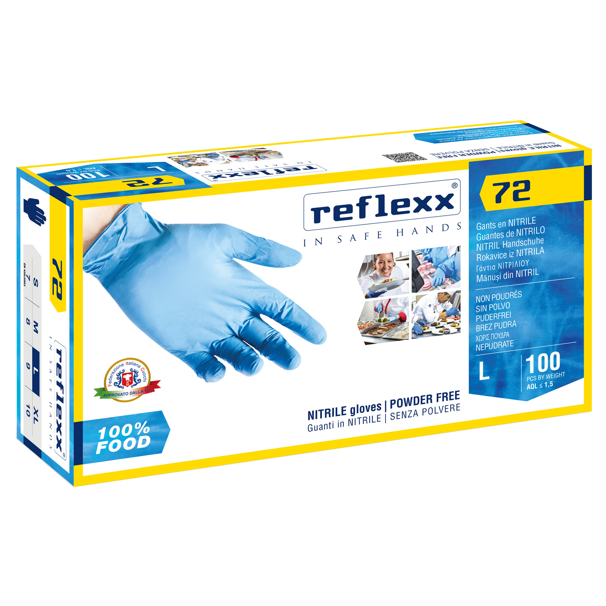 Guanti in nitrile foodline R72 - tg L …