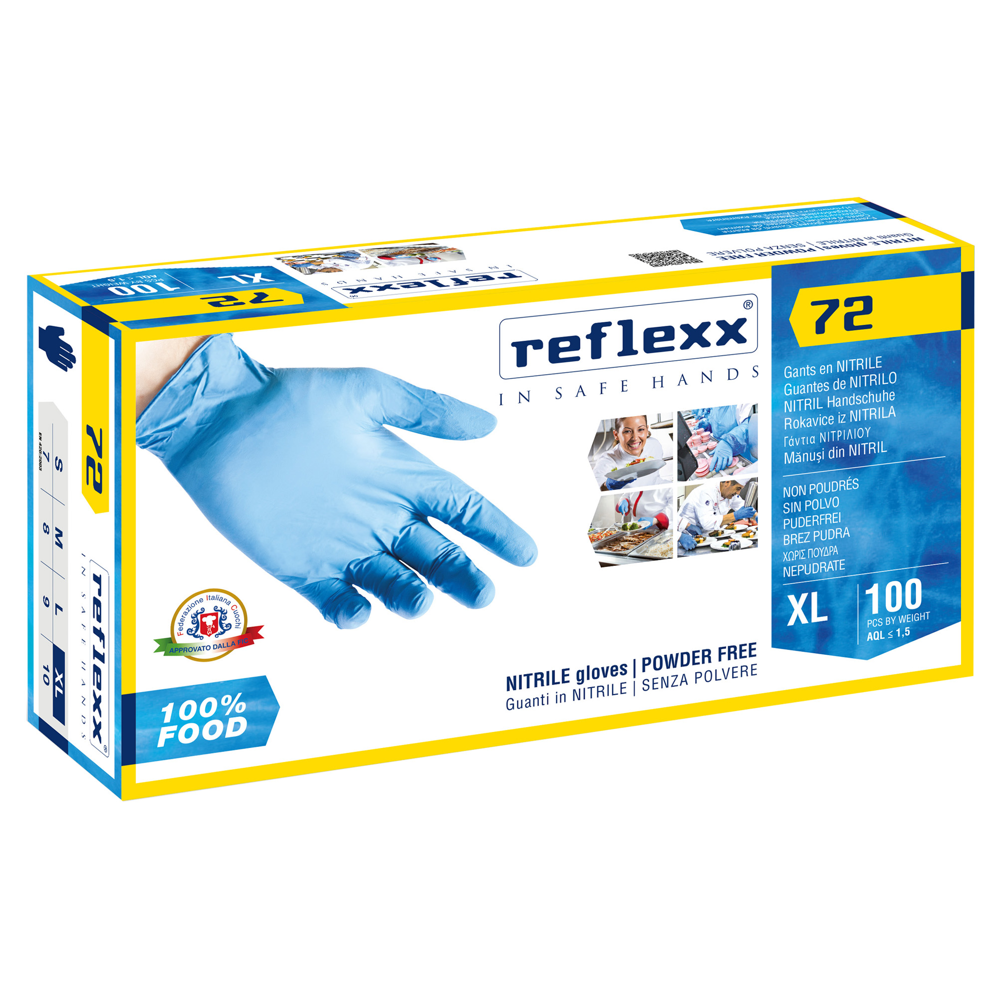 Guanti in nitrile foodline R72 - tg XL …