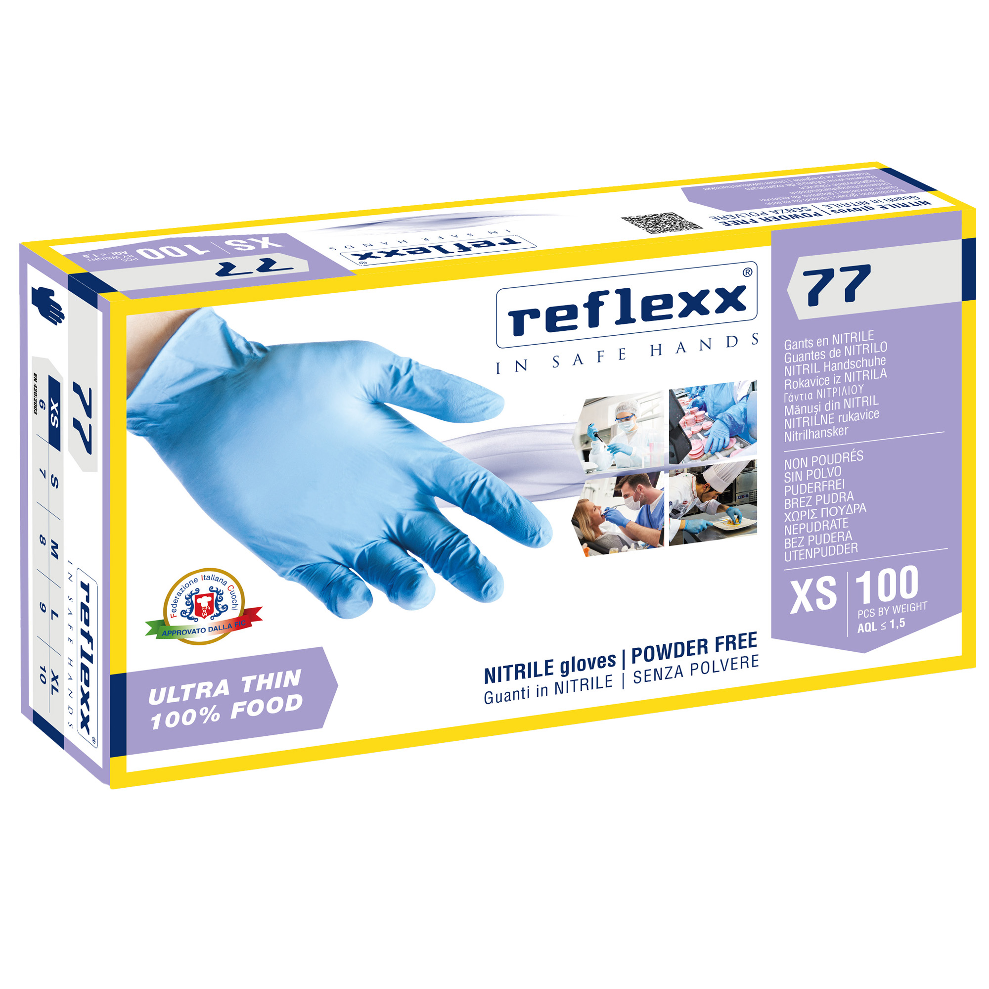 Guanti in nitrile R77 - tg XS - …