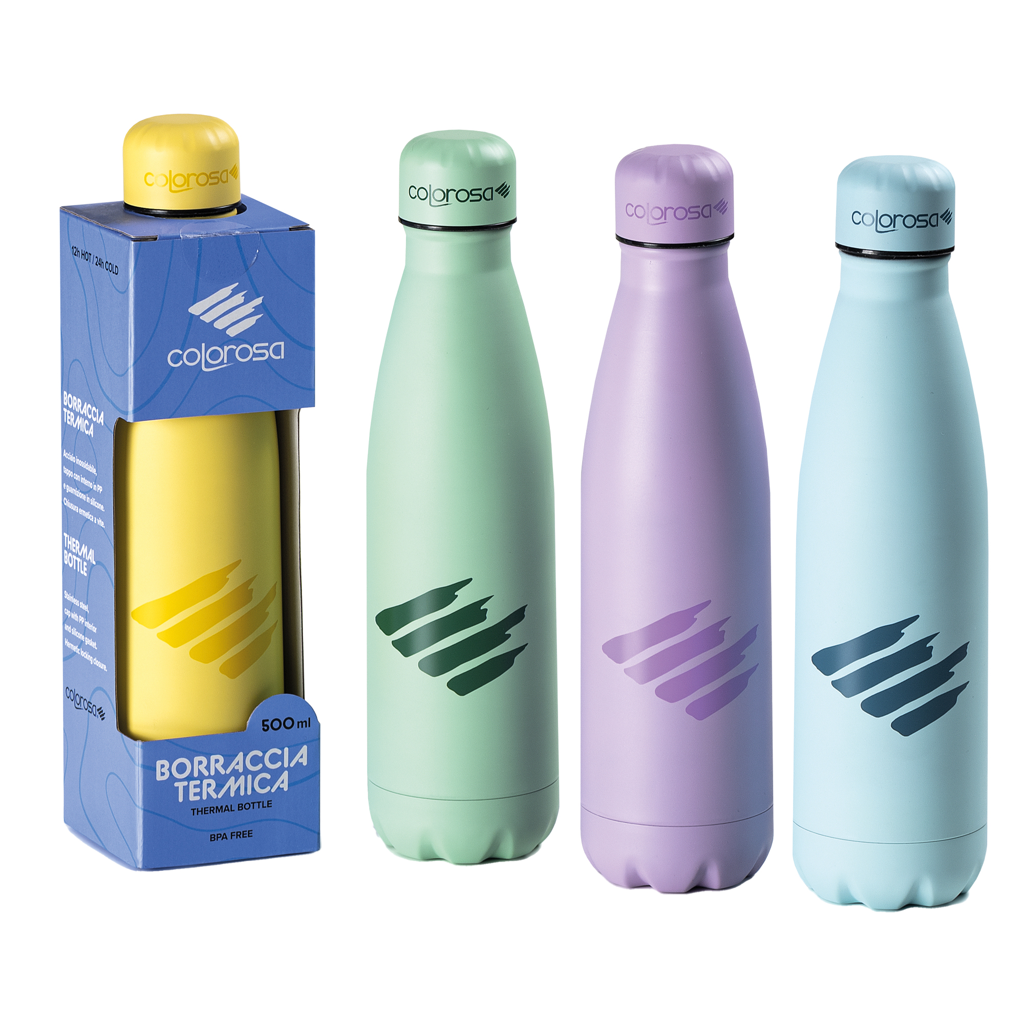 Borraccia termica Pastel - 500 ml - acciaio …