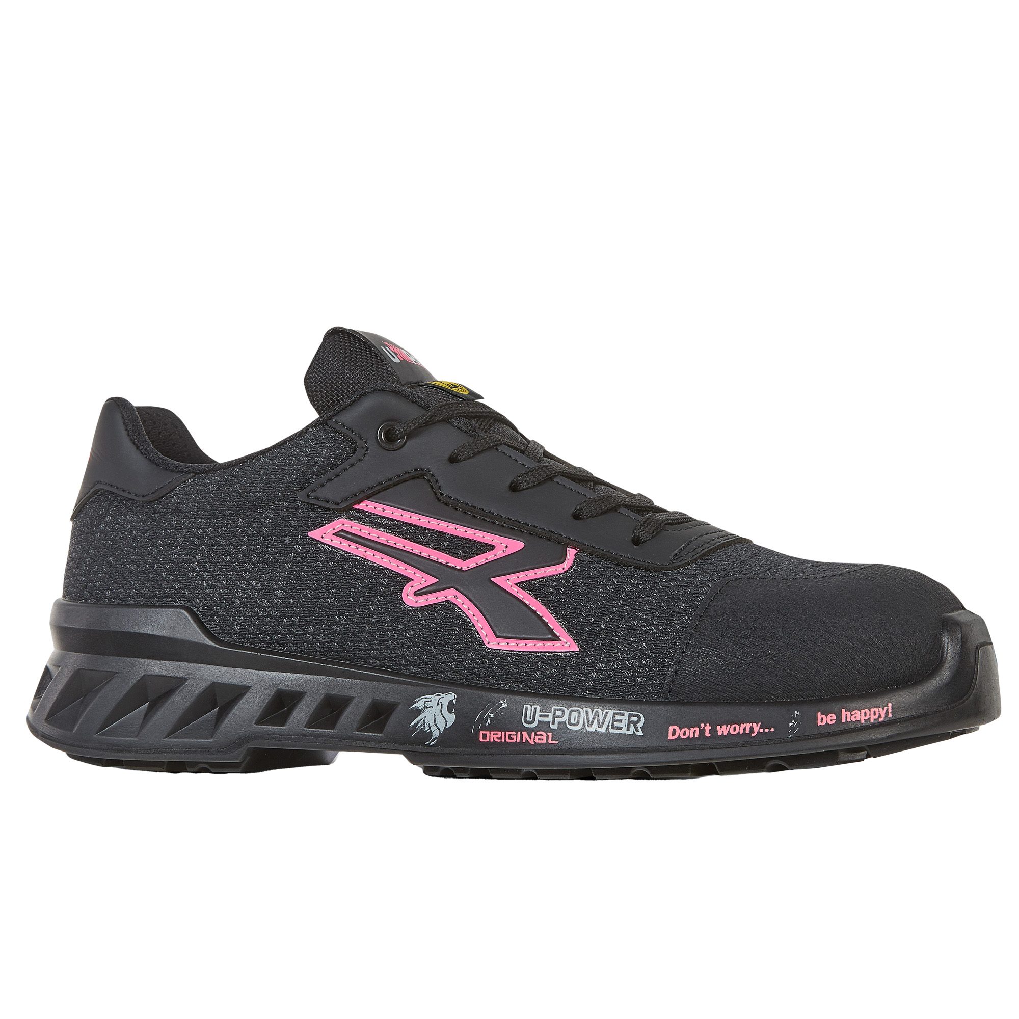 Calzatura di sicurezza Michelle - S1PS FO SR ESD RedLeve - numero 39 - nero/rosa - U-Power