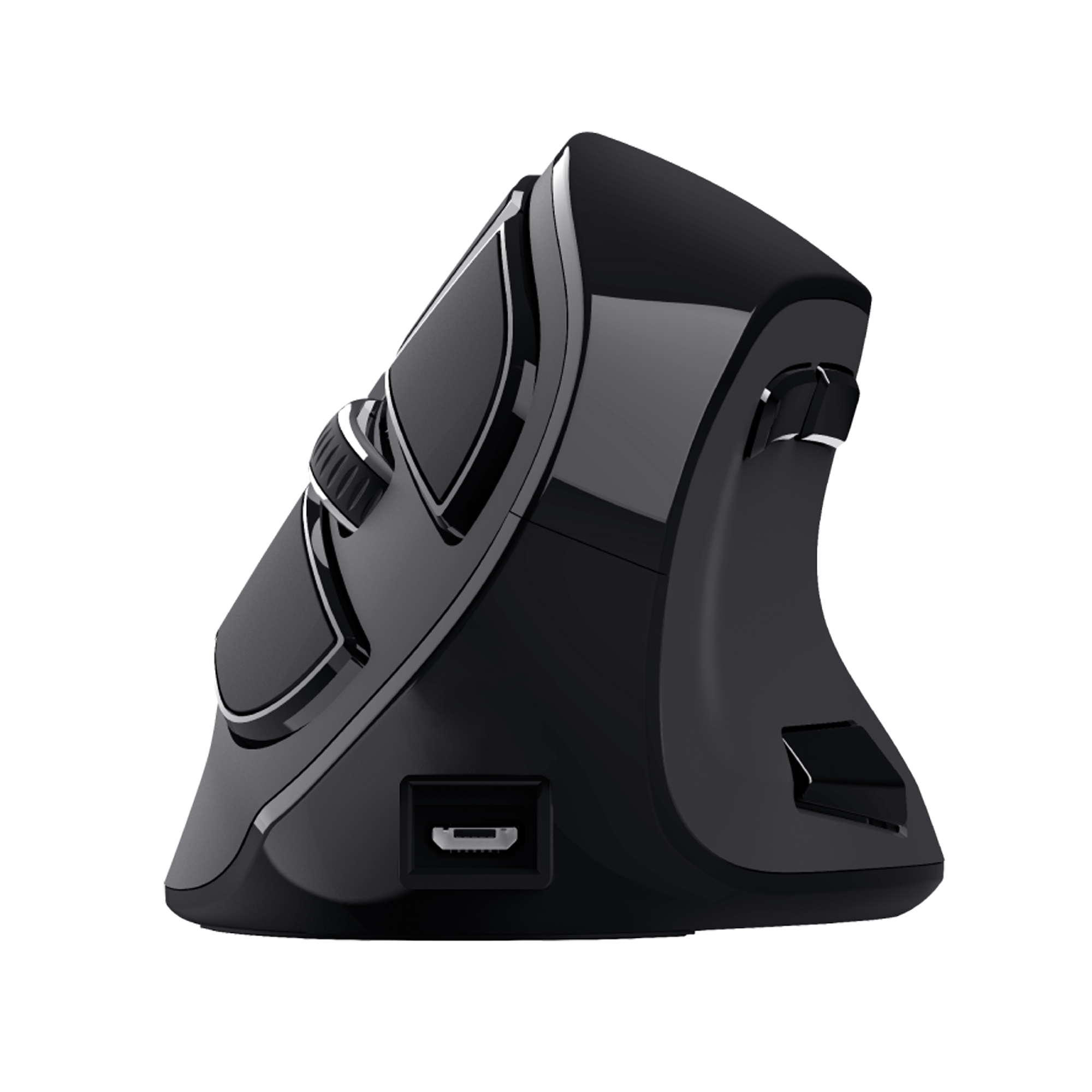 Trust Voxx - Mouse verticale - ergonomico - per destrorsi - ottica - 9 pulsanti - senza fili - Bluetooth, 2.4 GHz - ricevitore wireless USB