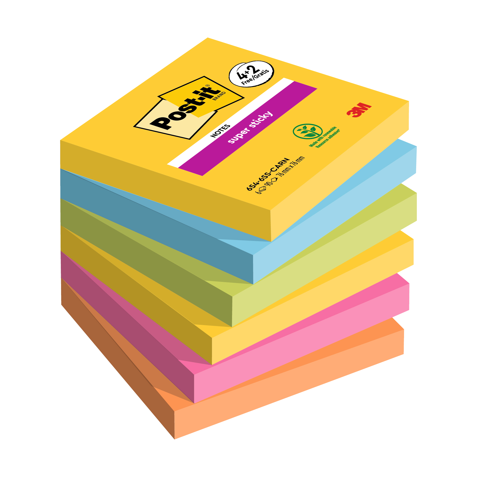 Blocco foglietti Post-it Super Sticky Carnival - 76 …