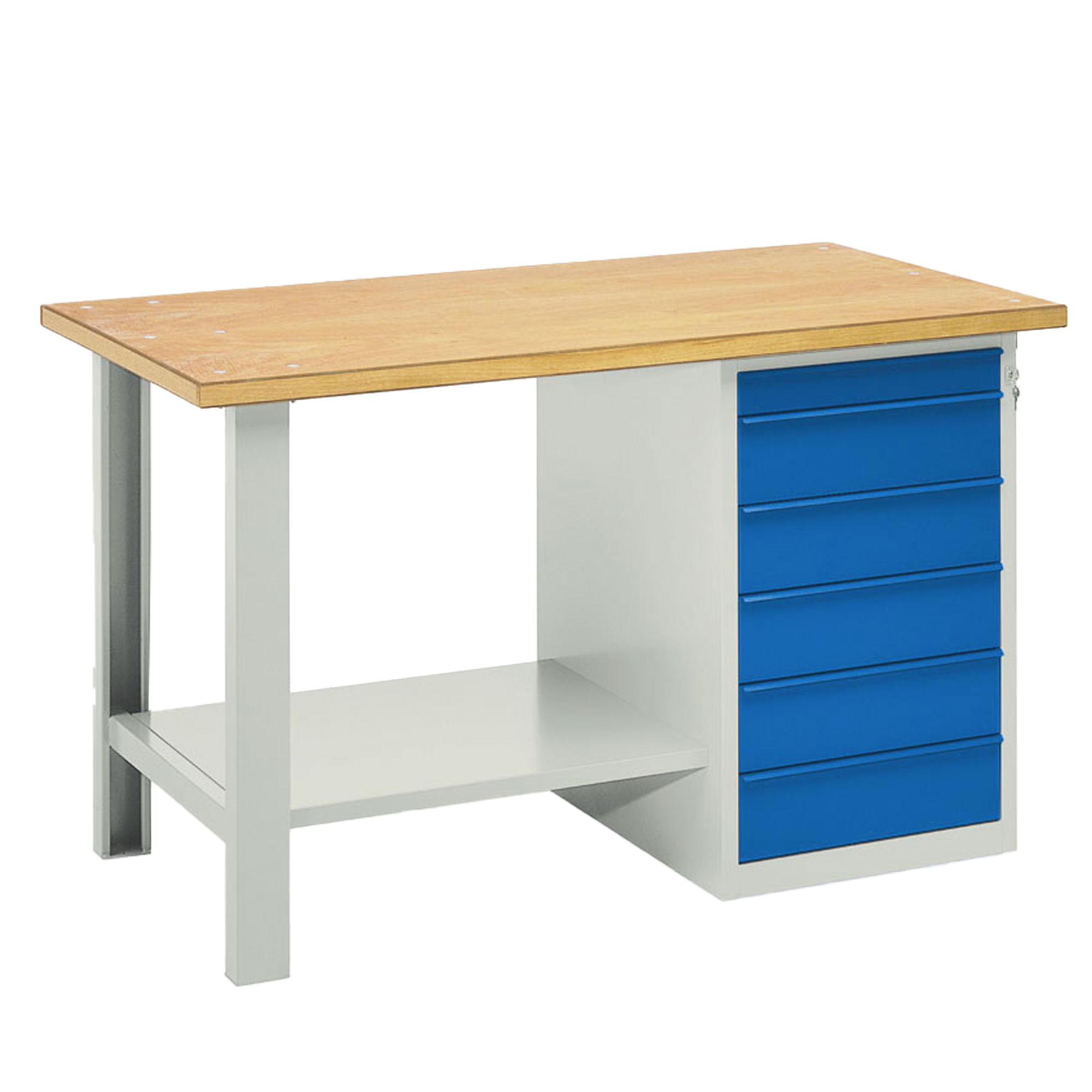 Banco da lavoro - 6 cassetti blu - …
