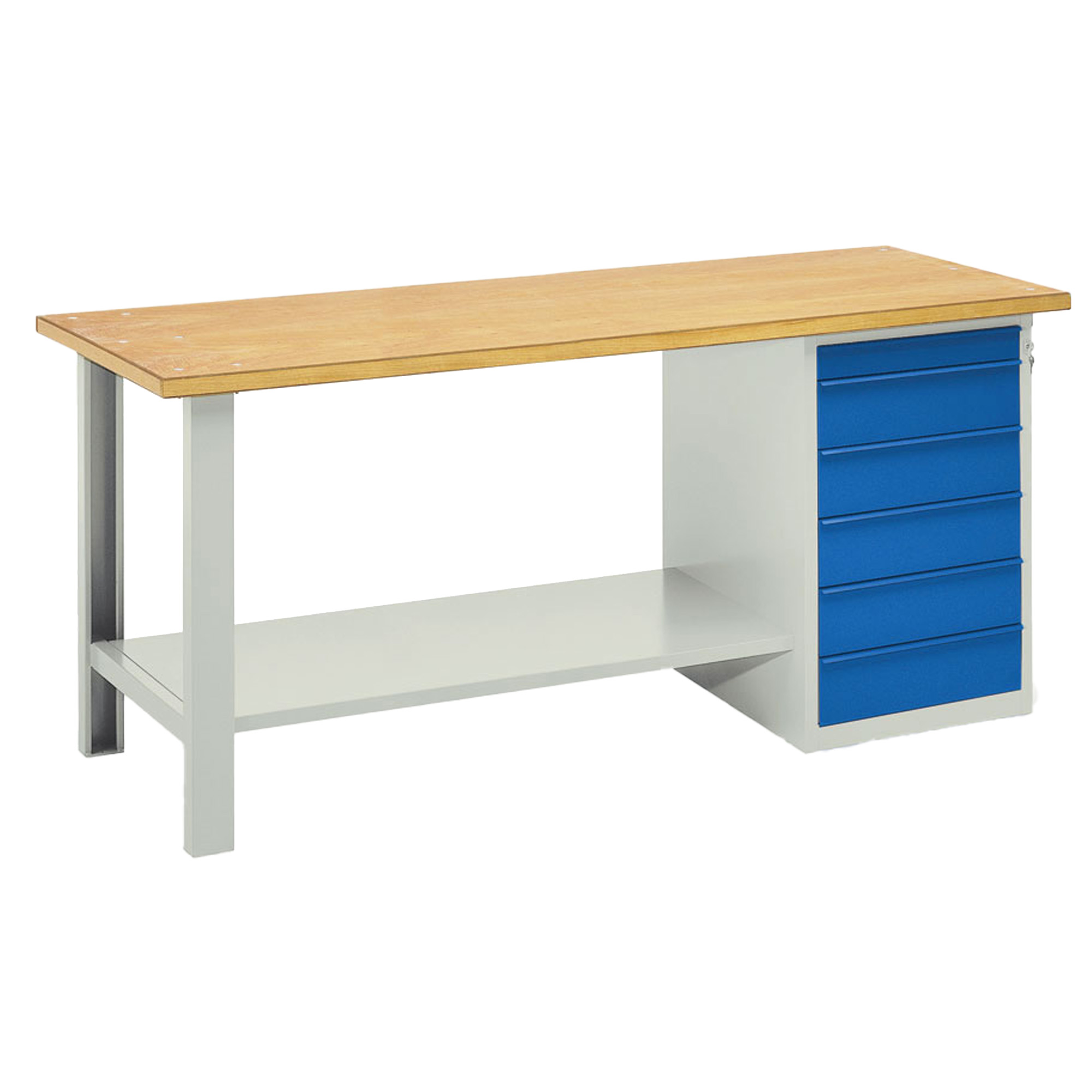 Banco da lavoro - 6 cassetti blu - …