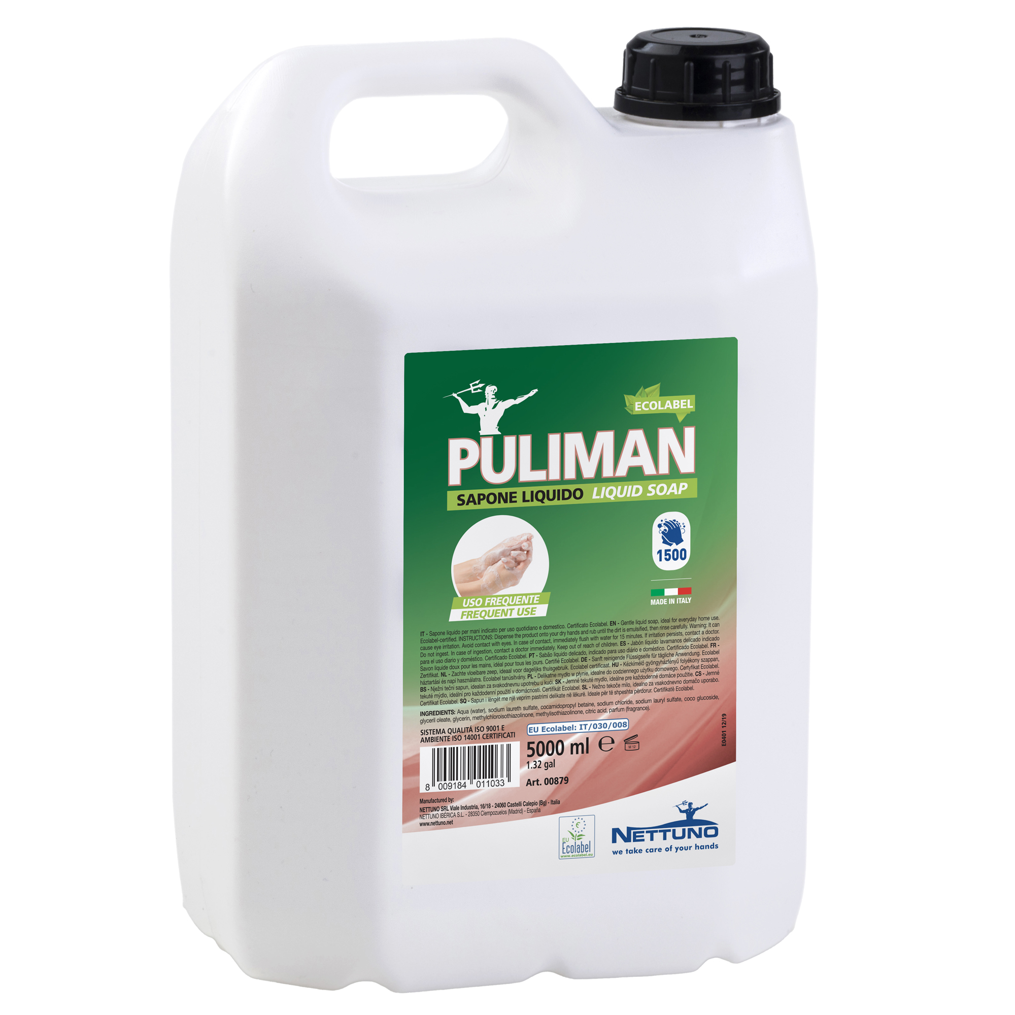 Sapone liquido Puliman Ecolabel - 5 L - …
