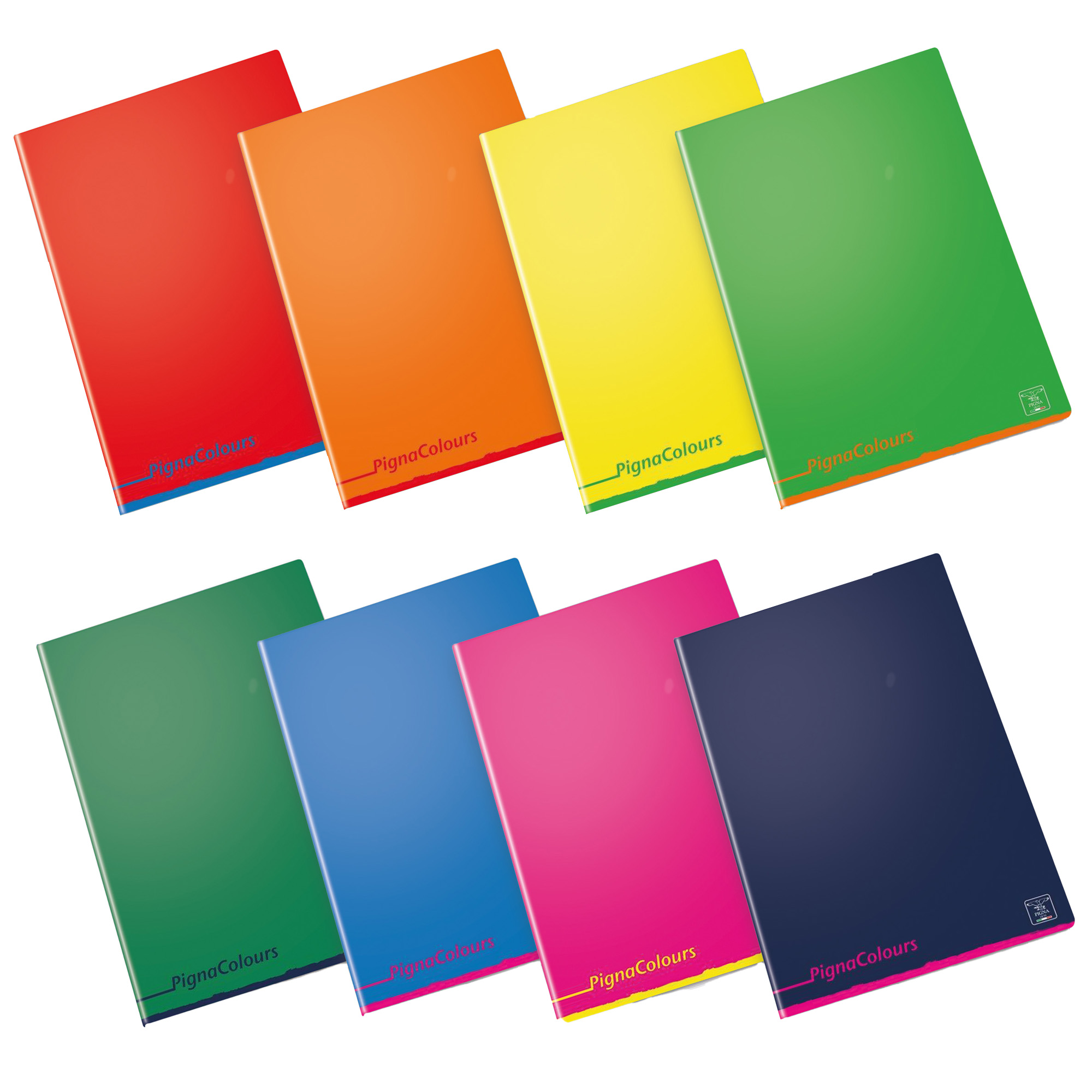 Pigna Colours 80 - Quaderno - graffettato - maxi - A4 - 21 fogli / 42 pagine - quadrettato - disponibile in colori assortiti