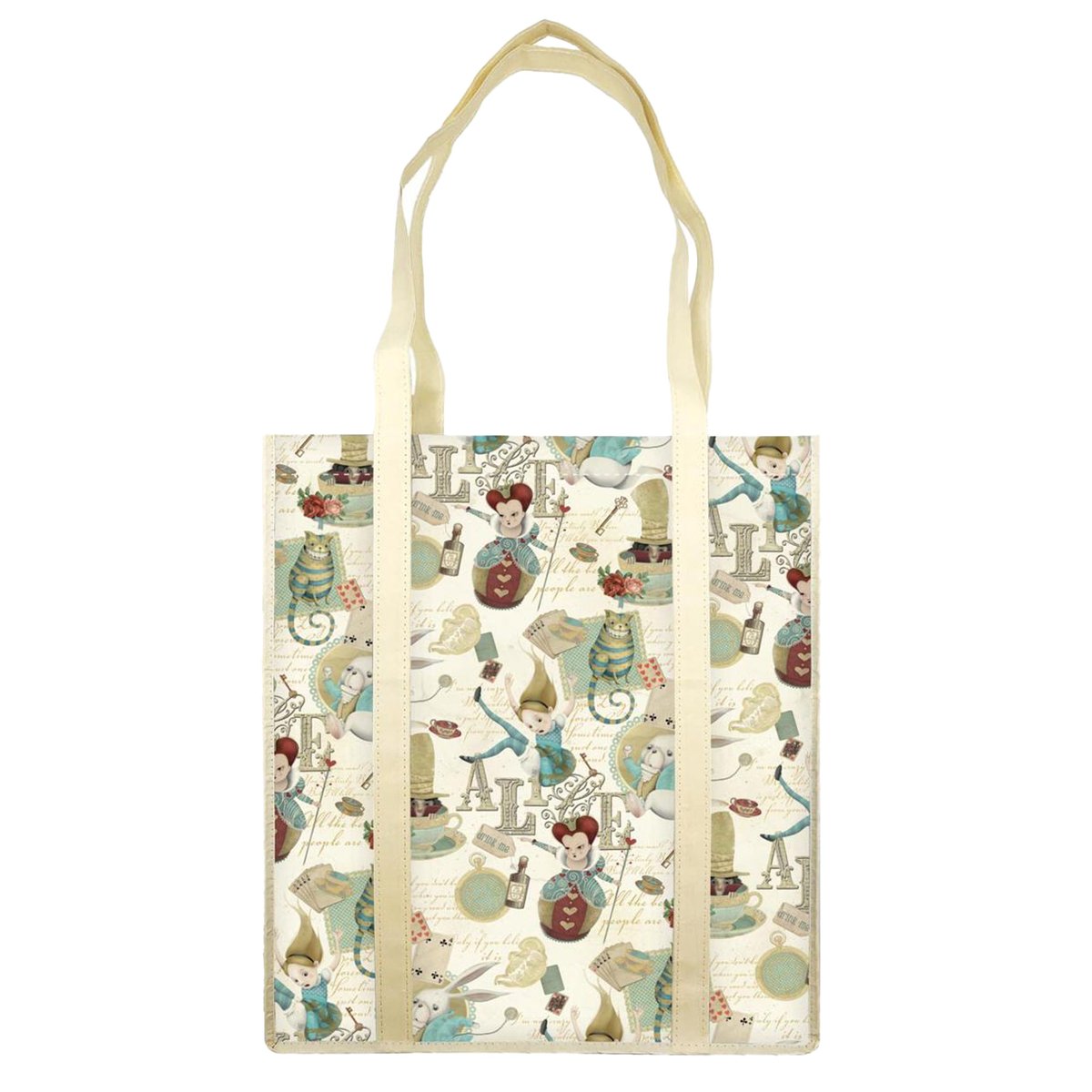 Shopper con manici - fantasia Alice - 35 …
