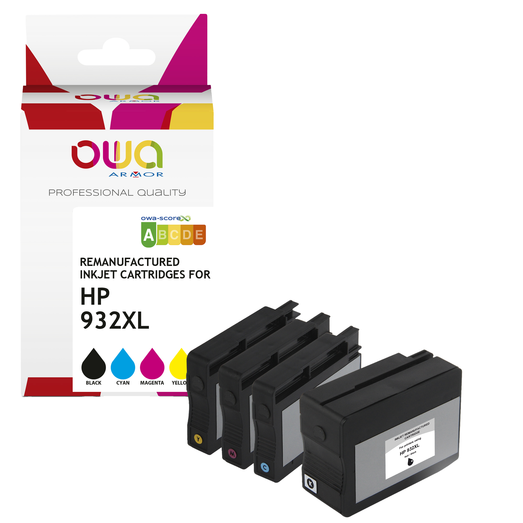 Armor - 4 Cartucce compatibili per HP 932XL-933XL …