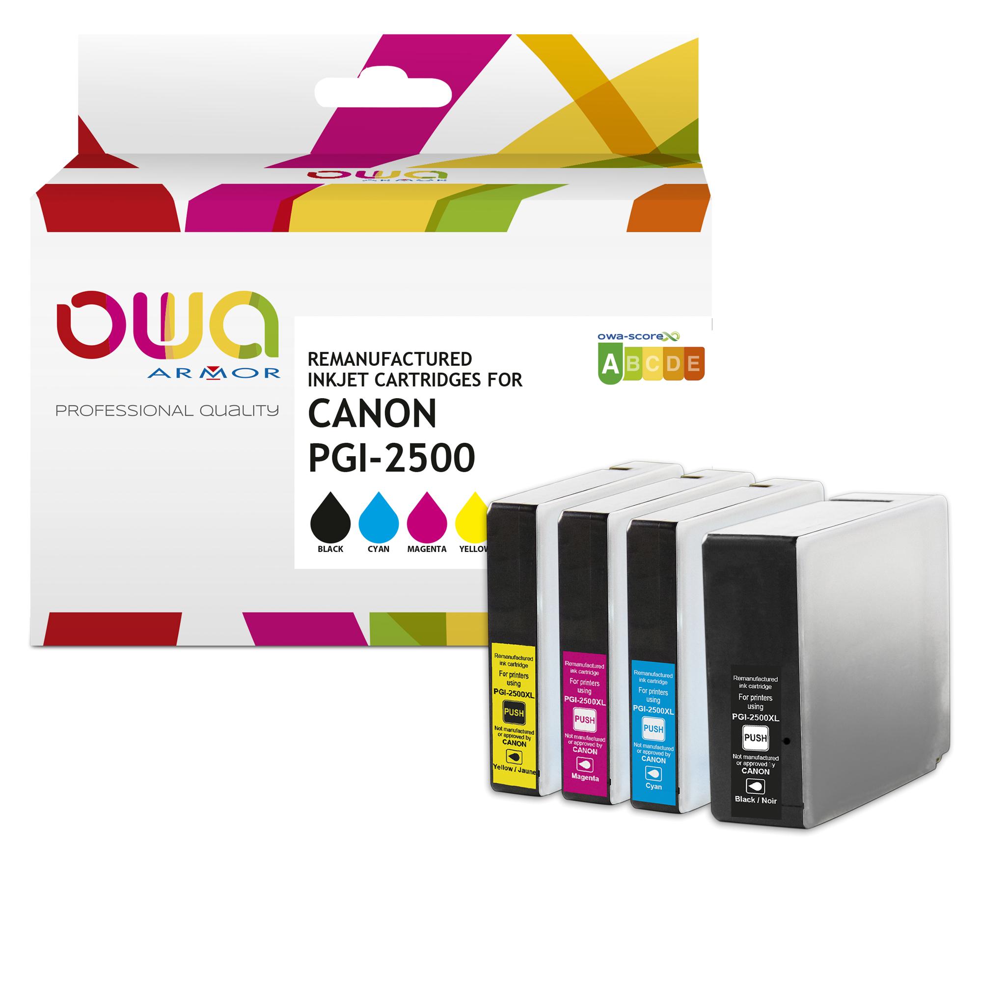 Armor - 4 Cartucce compatibili per Canon PGI-2500 …