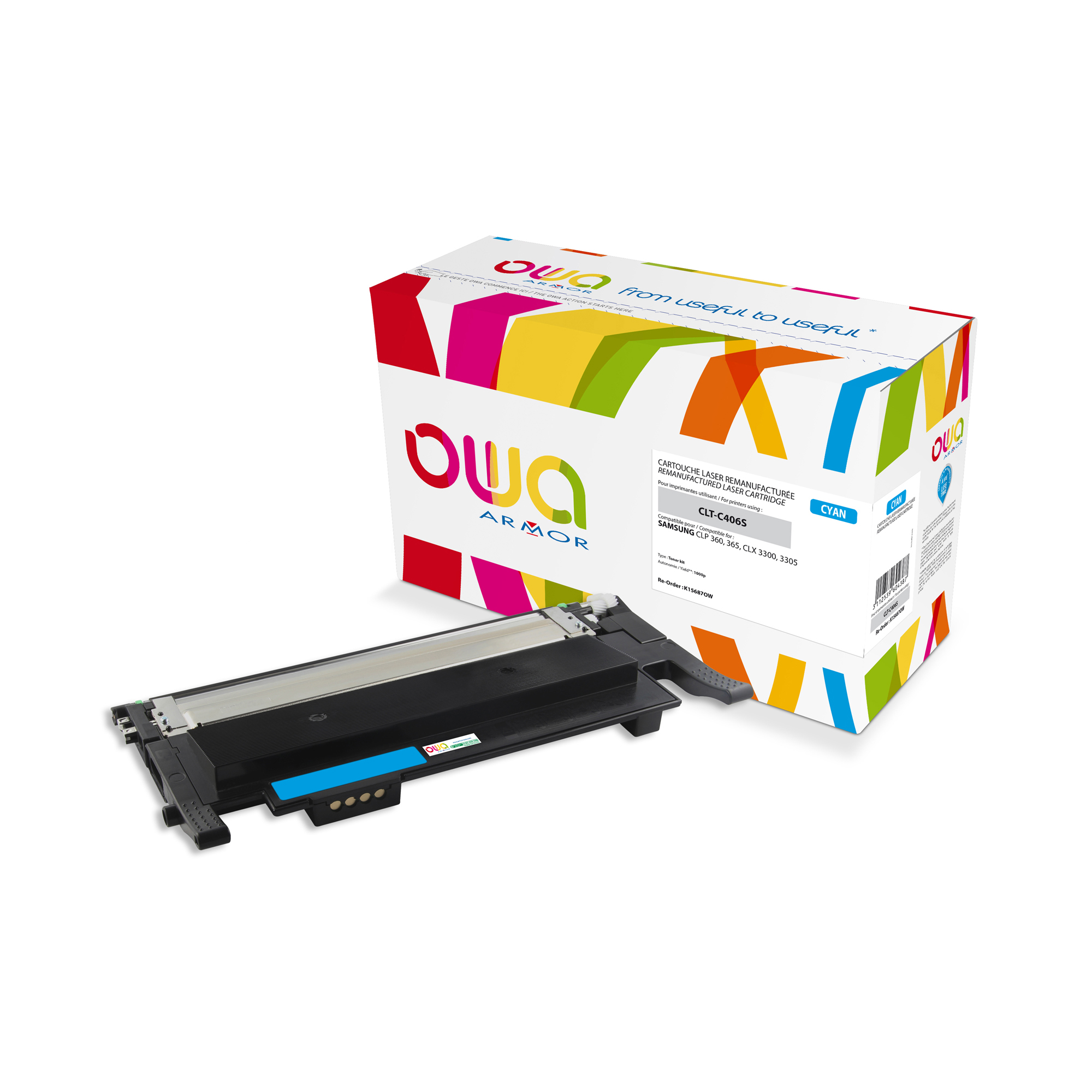 Armor - Toner Compatibile per Hp/Samsung - Ciano …