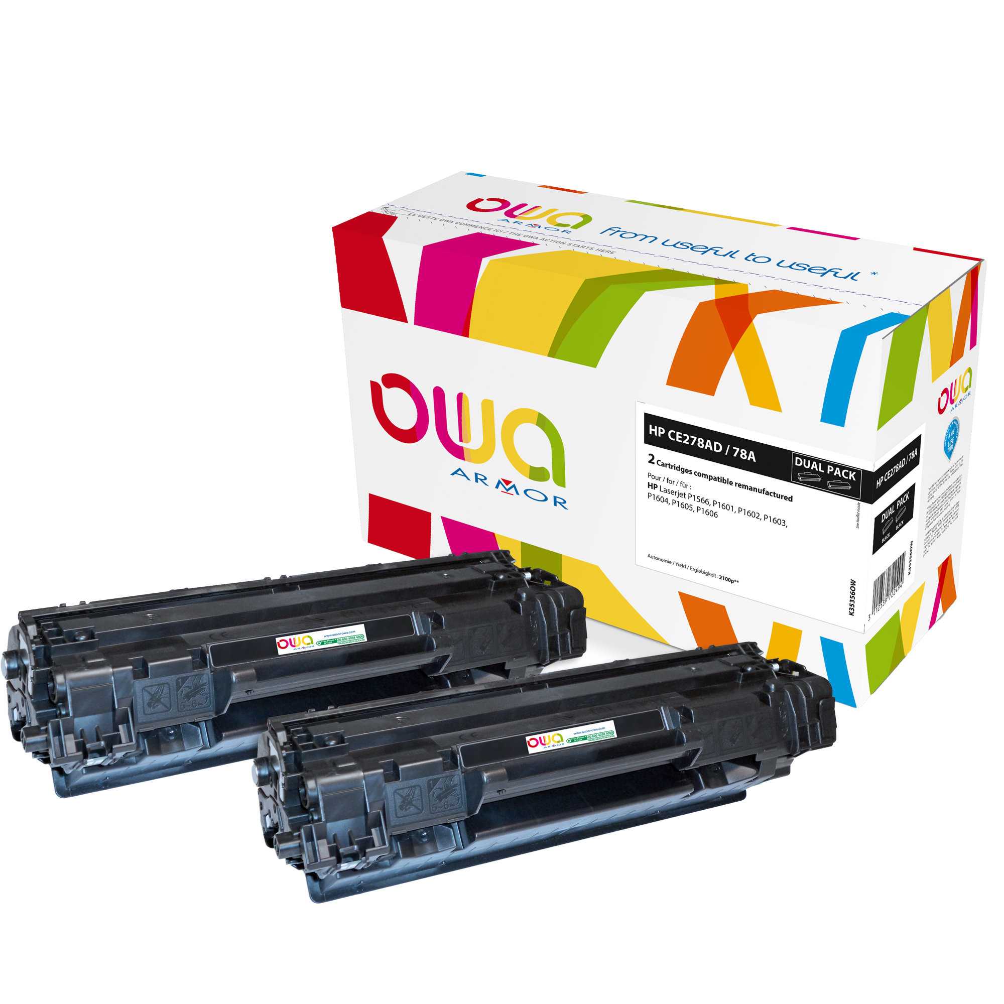 Armor - 2 Toner Compatibili per HP 78A …