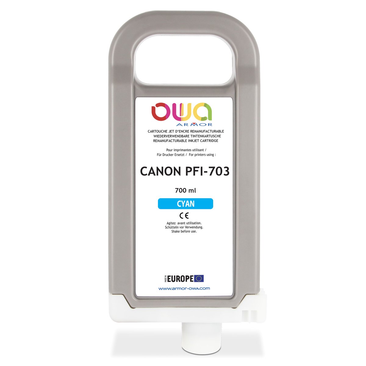 Armor Cartuccia per Canon PFI-703 Ciano 700ml