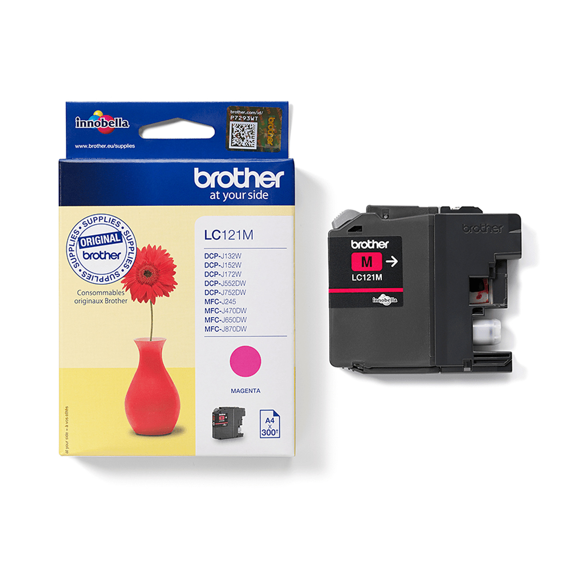 Brother LC121M - Magenta - originale - cartuccia d'inchiostro - per Brother DCP-J100, J105, J132, J152, J552, J752, MFC-J245, J470, J650, J870