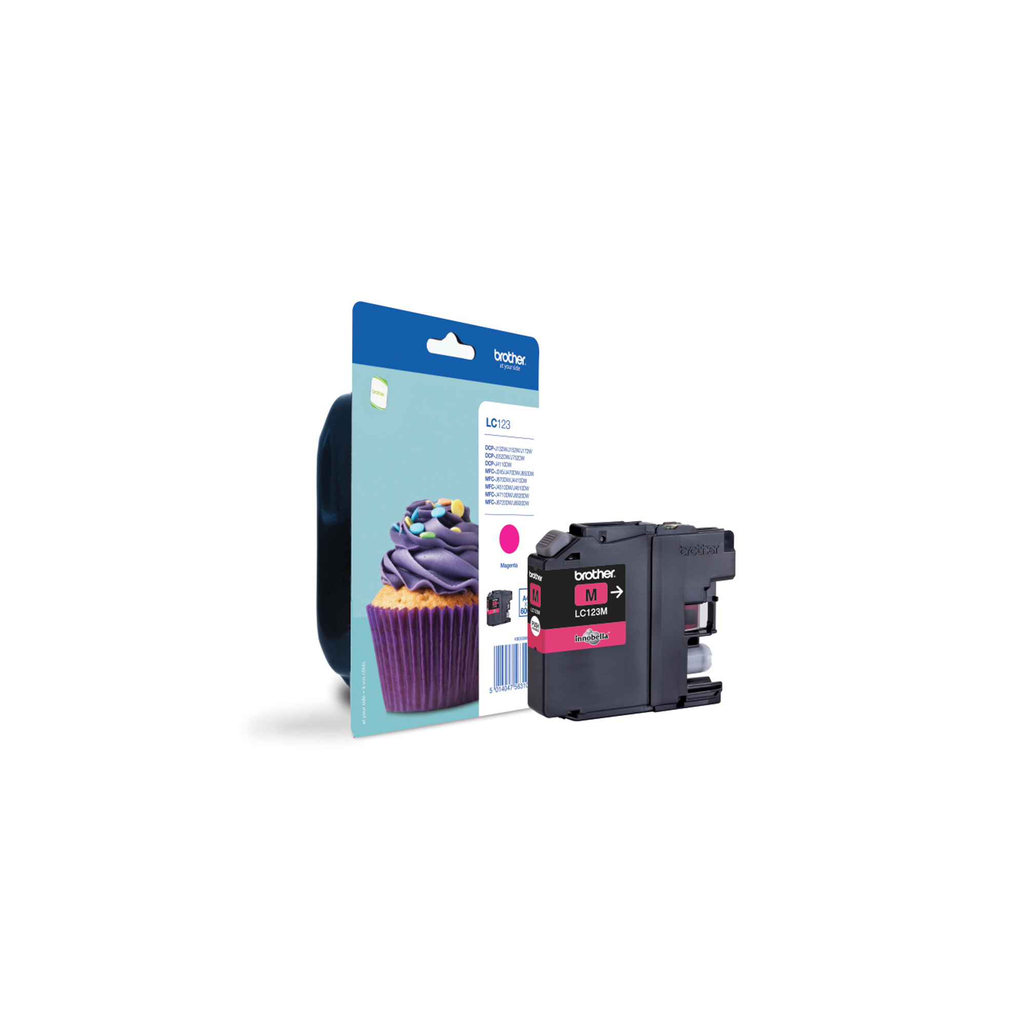 Brother LC123M - Alta resa - magenta - originale - blister - cartuccia d'inchiostro - per Brother DCP-J100, J105, J132, J152, J552, J752, MFC-J245, J470, J650, J6520, J6720, J6920