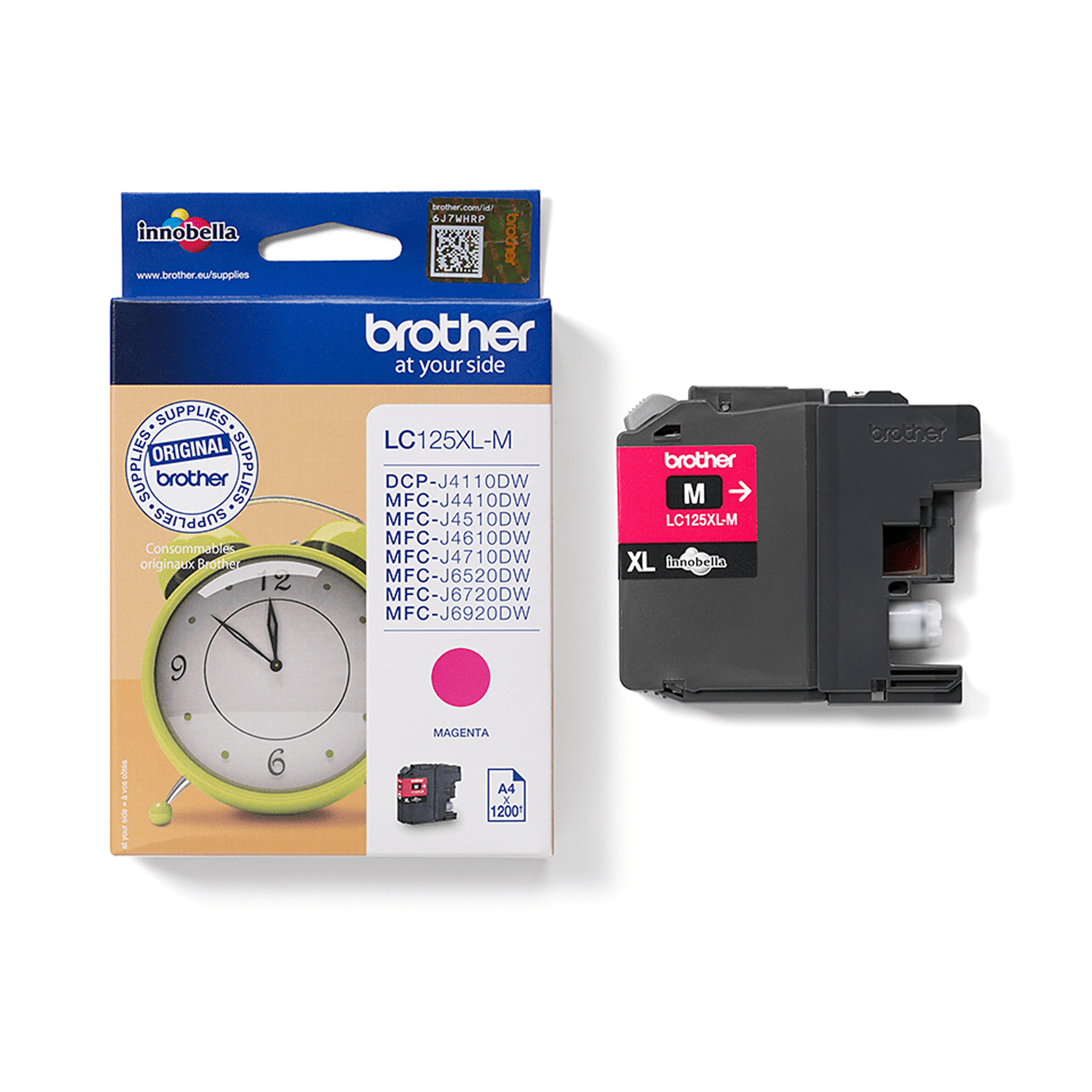 Brother LC125XLM - Rendimento Super Alto - magenta - originale - cartuccia d'inchiostro - per Brother DCP-J4110, MFC-J4410, J4510, J4610, J4710, J6520, J6720, J6920
