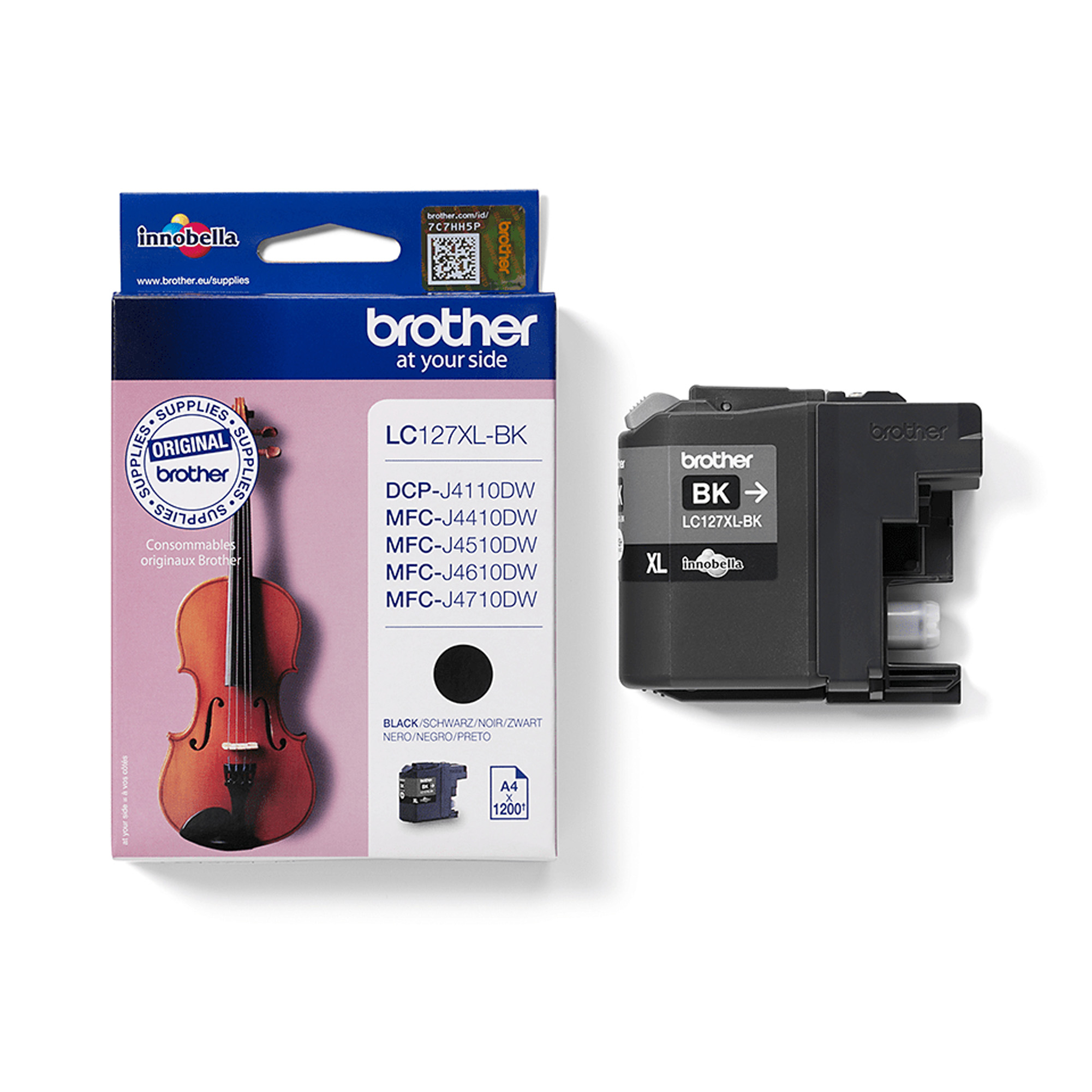 Brother LC127XLBK - Rendimento Super Alto - nero - originale - cartuccia d'inchiostro - per Brother DCP-J4110DW, MFC-J4410DW, MFC-J4510DW, MFC-J4610DW, MFC-J4710DW