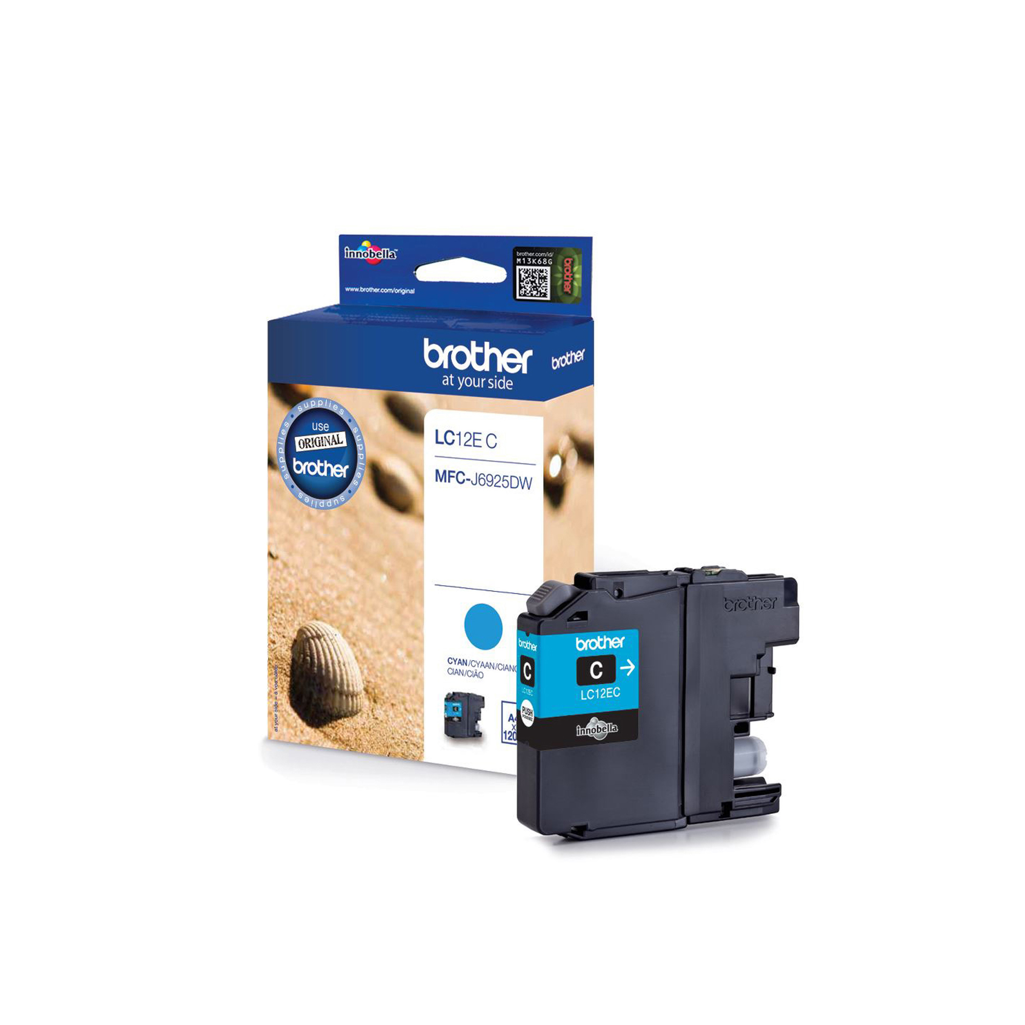 Brother LC12EC - capacity XL - ciano - originale - cartuccia d'inchiostro - per Brother MFC-J6925DW