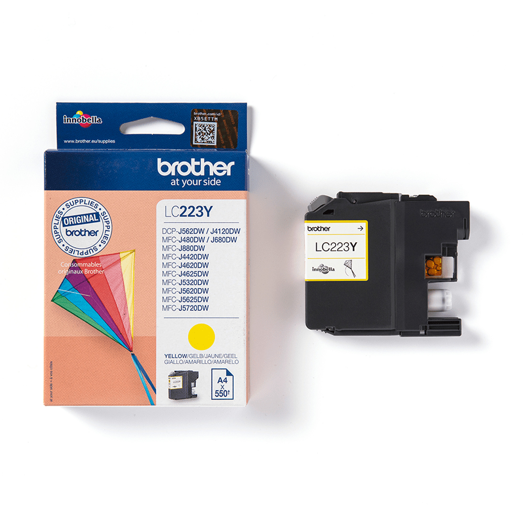 Brother LC223Y - Giallo - originale - cartuccia d'inchiostro - per Brother DCP-J4120, J562, MFC-J4625, J480, J5320, J680, J880; Business Smart MFC-J4420