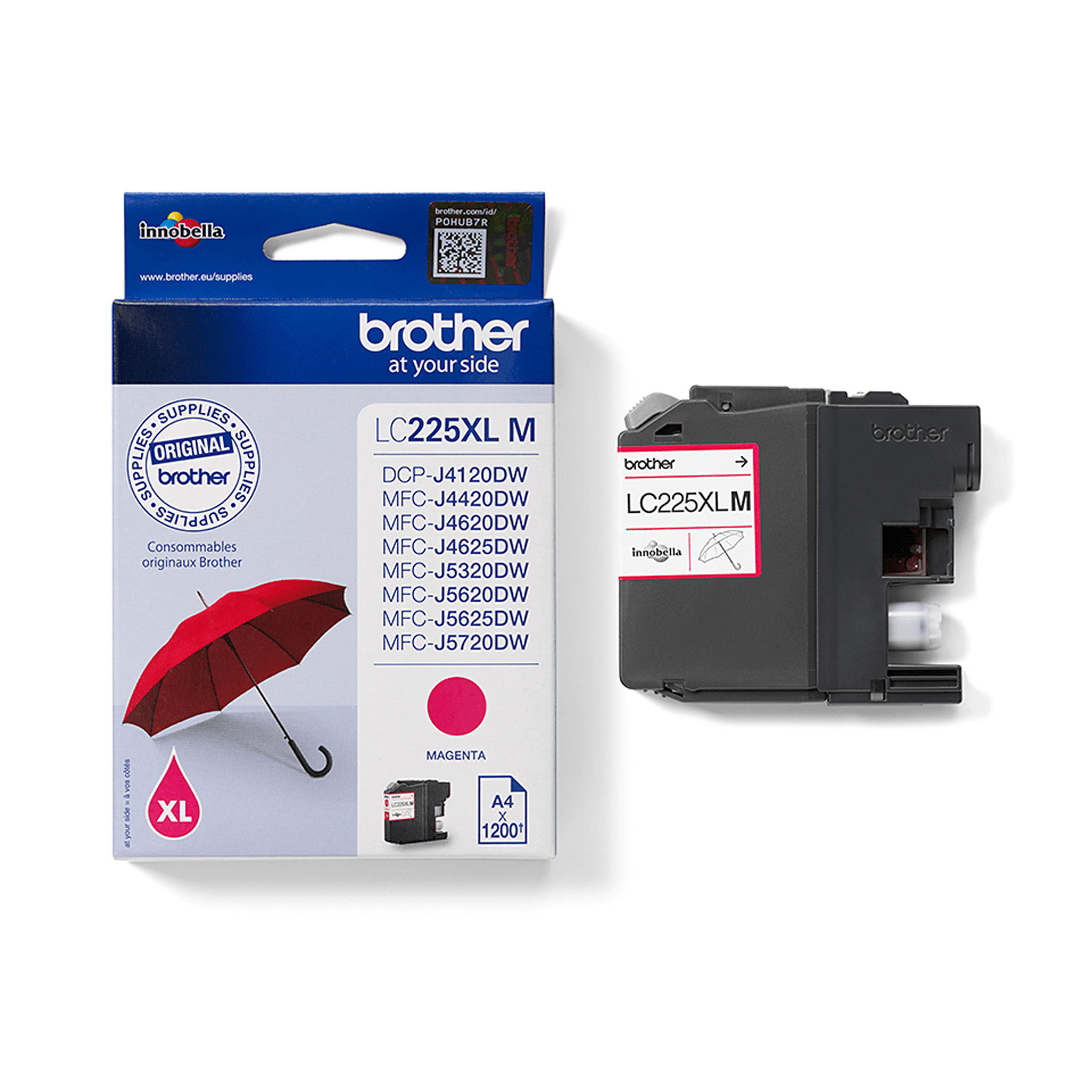 Brother LC225XLM - Magenta - originale - cartuccia d'inchiostro - per Brother DCP-J4120, MFC-J4420, J4620, J5320, J5620, J5625, J5720; Business Smart MFC-J4420