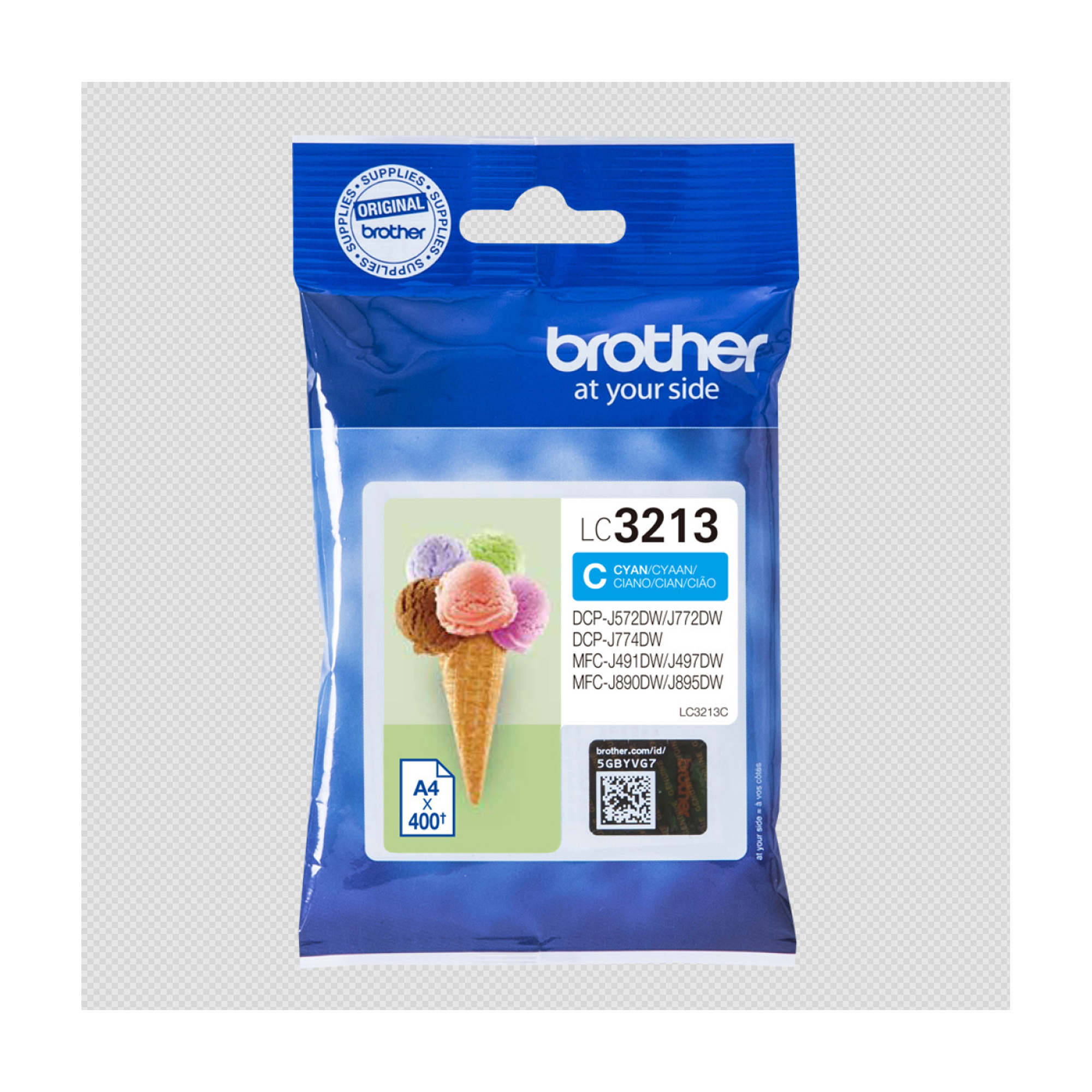 Brother LC3213C - Alta resa - ciano - originale - cartuccia d'inchiostro - per Brother DCP-J772DW, DCP-J774DW, MFC-J890DN, MFC-J890DW, MFC-J890DWN, MFC-J895DW