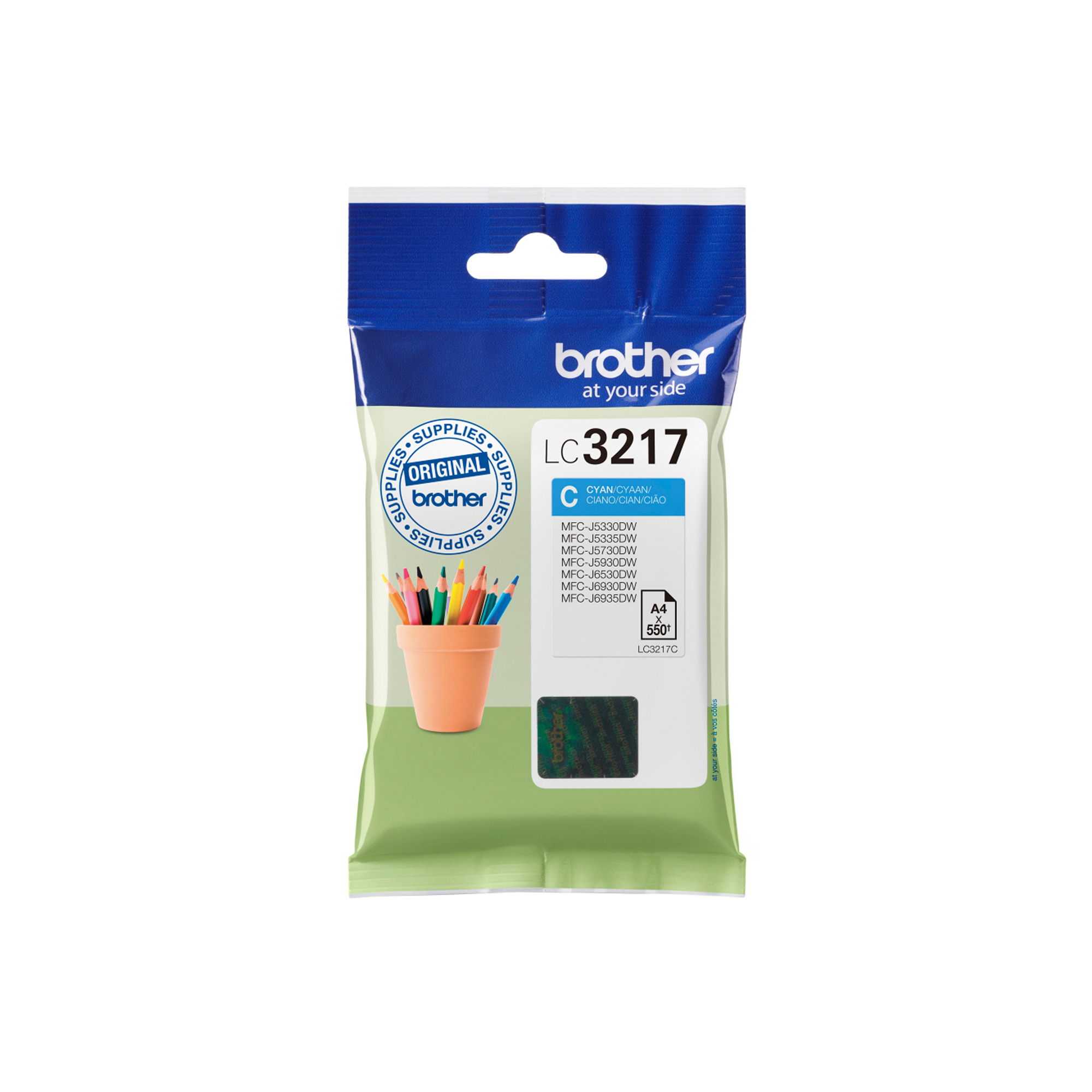 Brother LC3217C - Ciano - originale - cartuccia d'inchiostro - per INKvestment Business Smart Plus MFC-J5930; INKvestment Business Smart Pro MFC-J6935