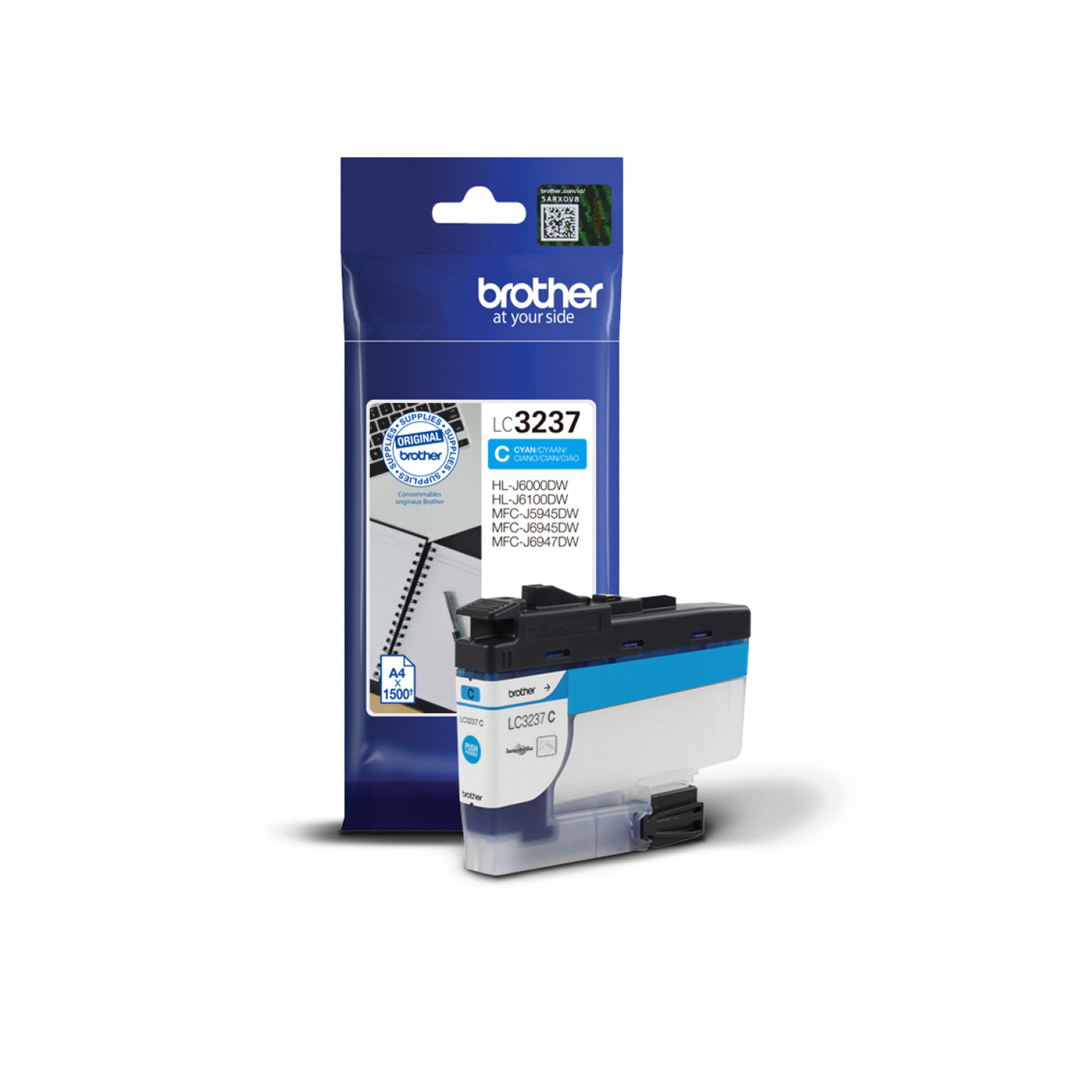 Brother LC3237C - Ciano - originale - cartuccia d'inchiostro - per Brother HL-J6000DW, HL-J6100DW, MFC-J5945DW, MFC-J6945DW, MFC-J6947DW