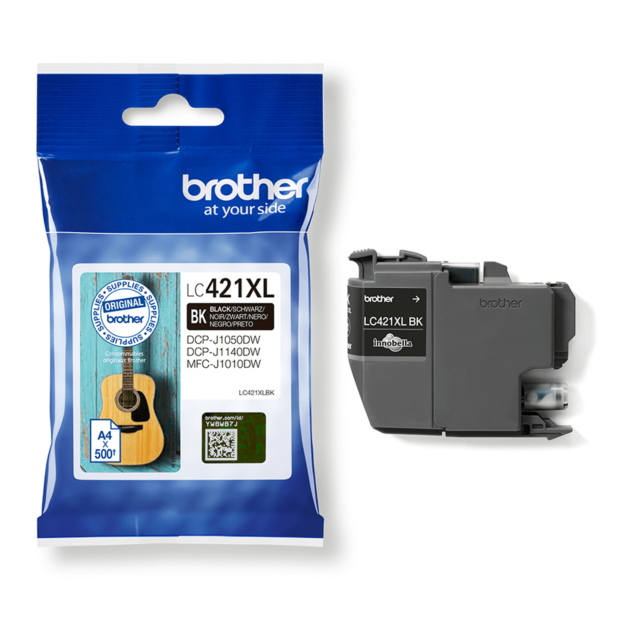 Brother LC421XLBK - Alta resa - nero - originale - cartuccia d'inchiostro - per Brother DCP-J1140DW, MFC-J1010DW, MFC-J1012DW