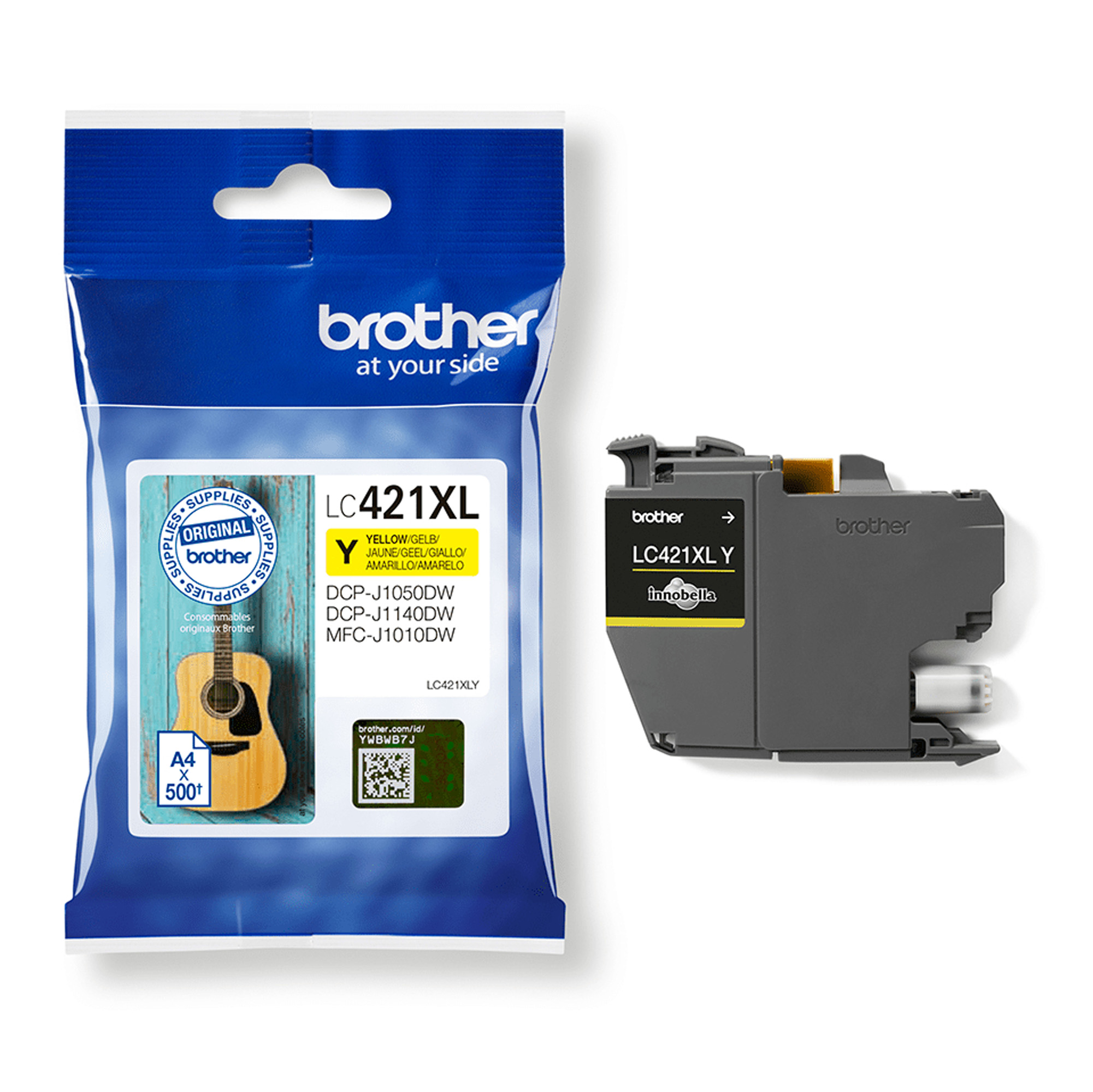 Brother LC421XLY - Alta resa - giallo - originale - cartuccia d'inchiostro - per Brother DCP-J1140DW, MFC-J1010DW, MFC-J1012DW