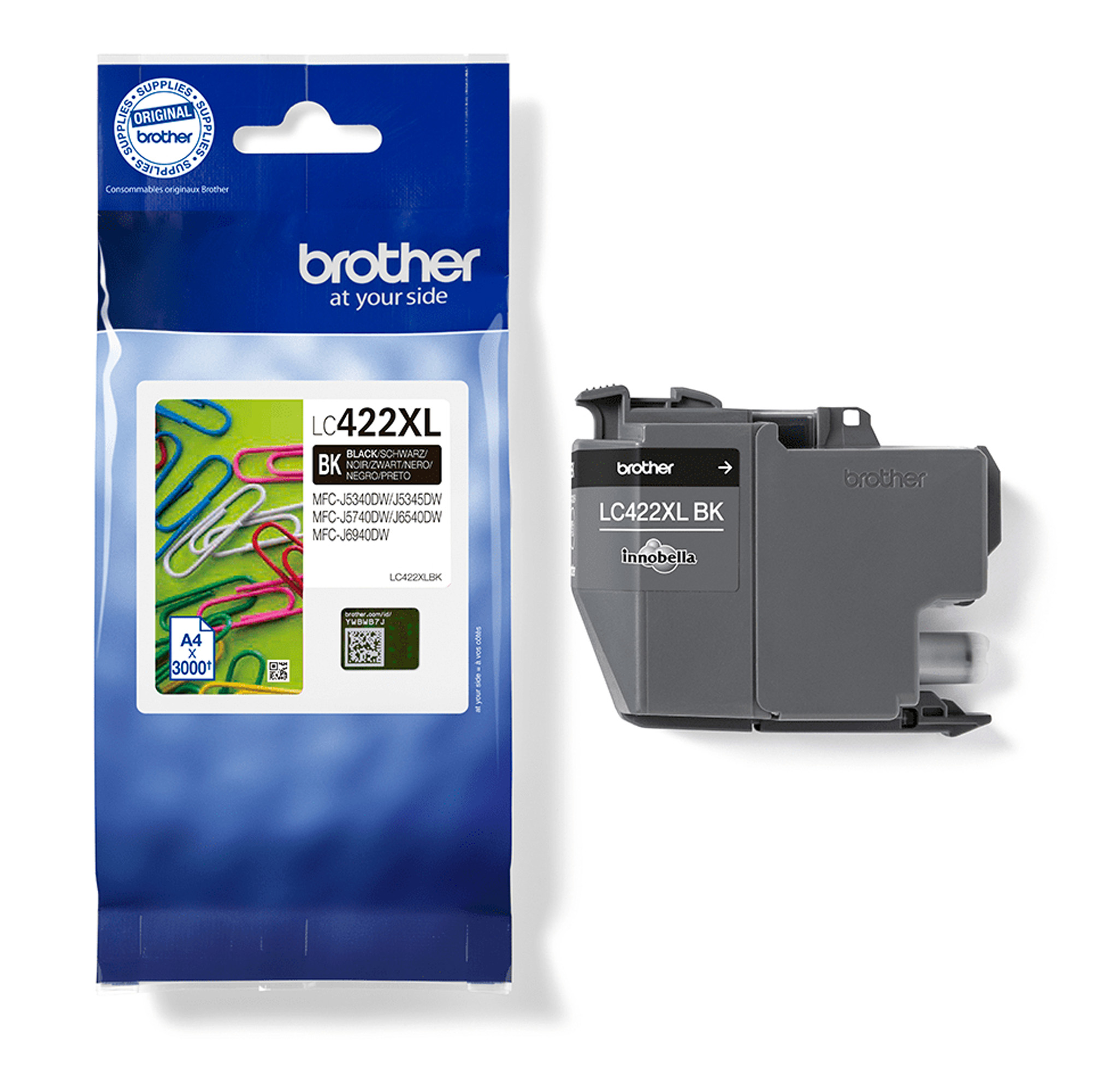 Brother LC422XL - Alta resa - nero - originale - cartuccia d'inchiostro - per Brother MFC-J5340DW, MFC-J5345DW, MFC-J5740DW, MFC-J6540DW, MFC-J6940DW
