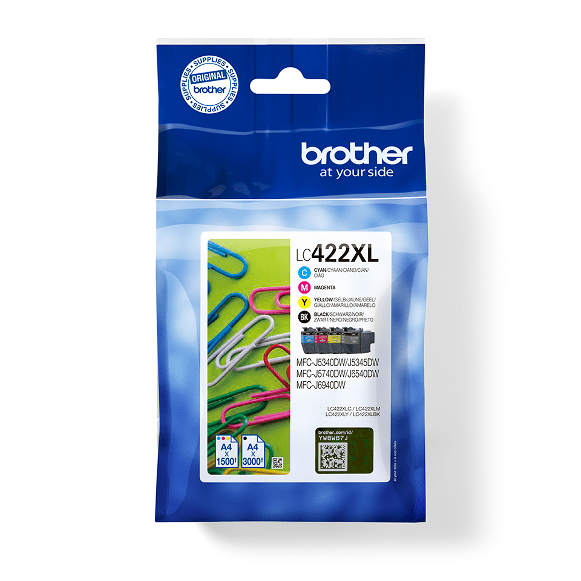 Brother LC422XL - Confezione da 4 - nero, …
