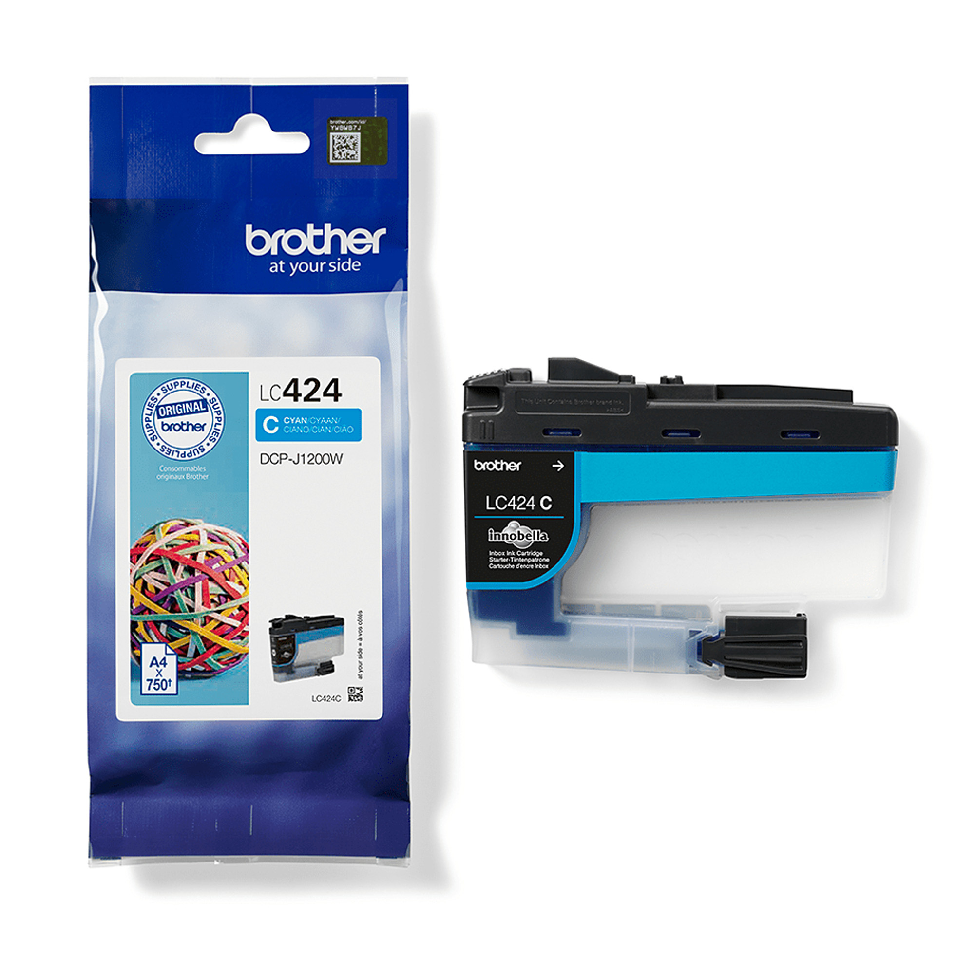 Brother LC424C - Ciano - originale - cartuccia d'inchiostro - per Brother DCP-J1200W