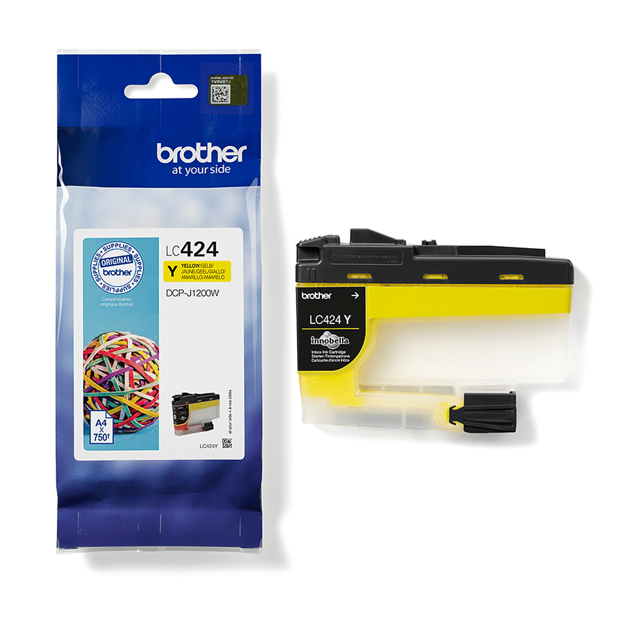 Brother LC424Y - Giallo - originale - cartuccia d'inchiostro - per Brother DCP-J1200W