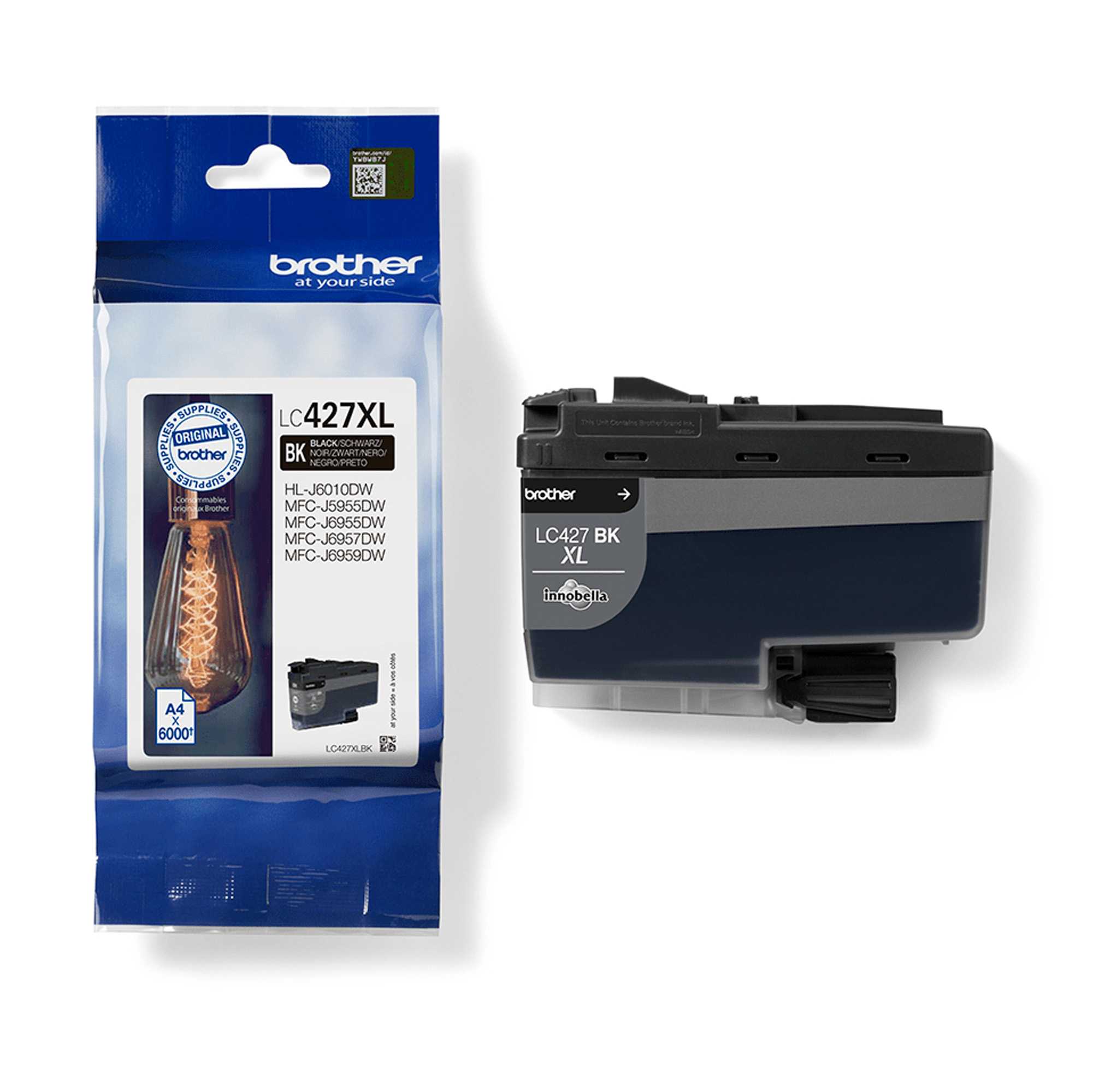 Brother LC427XLBK - Alta capienza - nero - originale - cartuccia d'inchiostro - per Brother HL-J6010DW, MFC-J5955DW, MFC-J6955DW, MFC-J6957DW