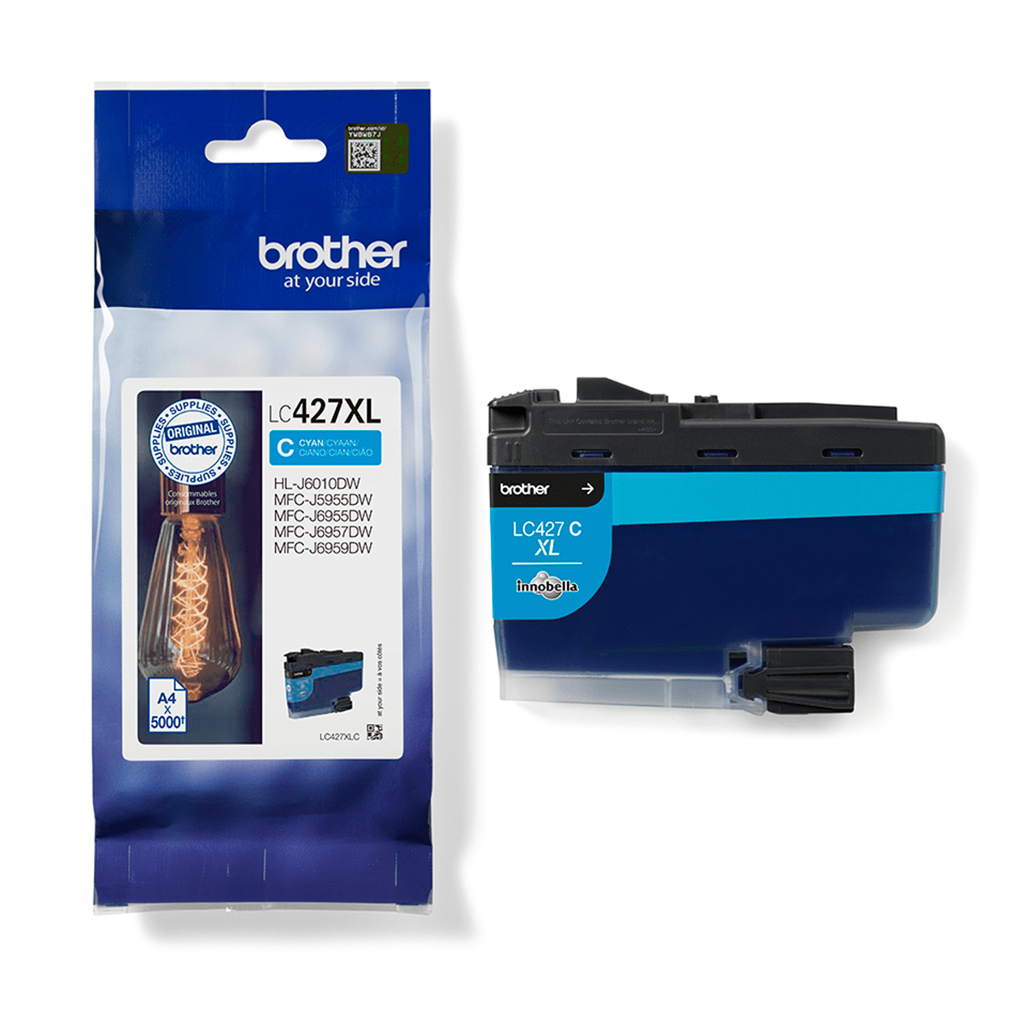 Brother LC427XLC - Alta capienza - ciano - originale - cartuccia d'inchiostro - per Brother HL-J6010DW, MFC-J5955DW, MFC-J6955DW, MFC-J6957DW