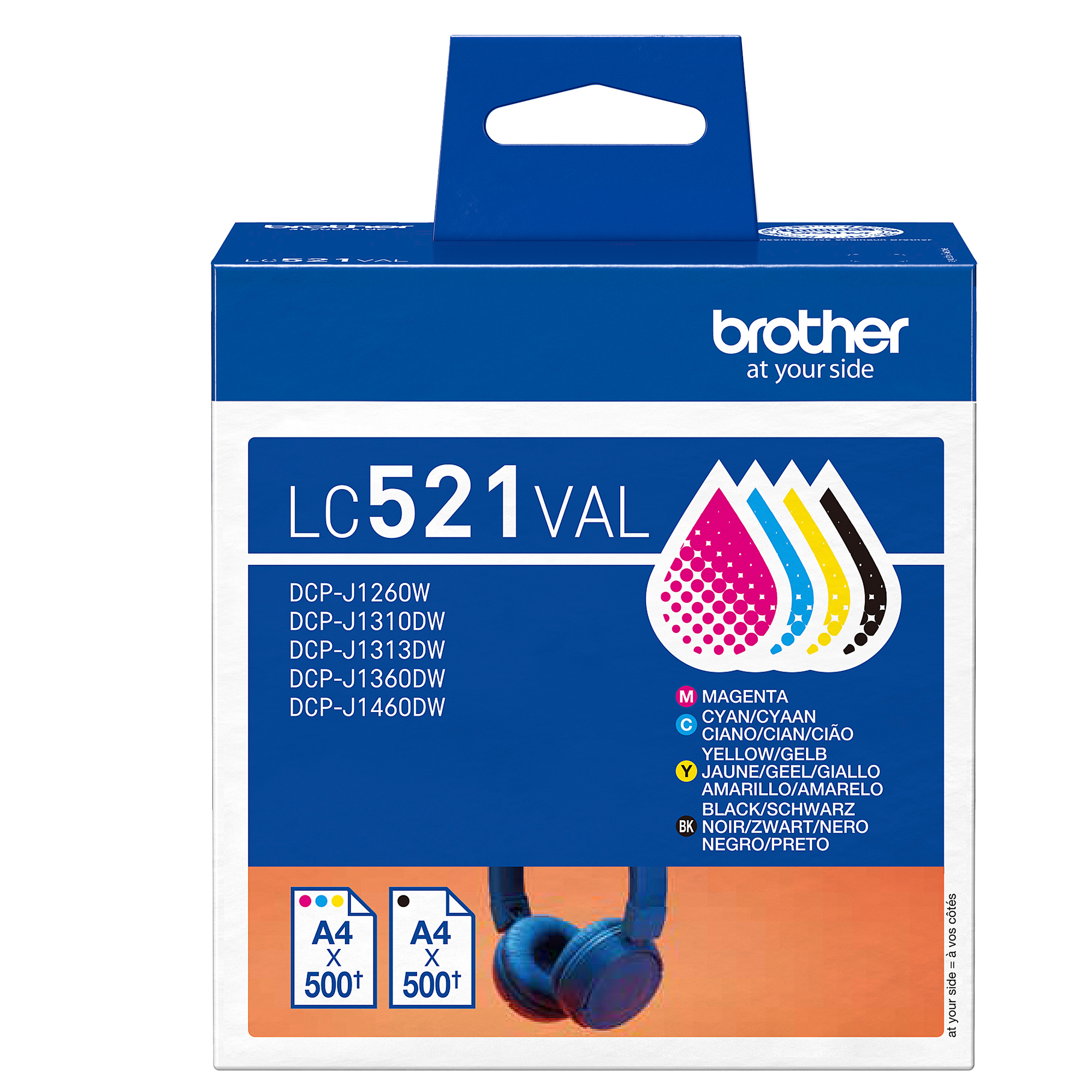 BROTHER LC521VAL MULTIPACK 4 CARTUCCE (NERO, CIANO, MAGENTA …