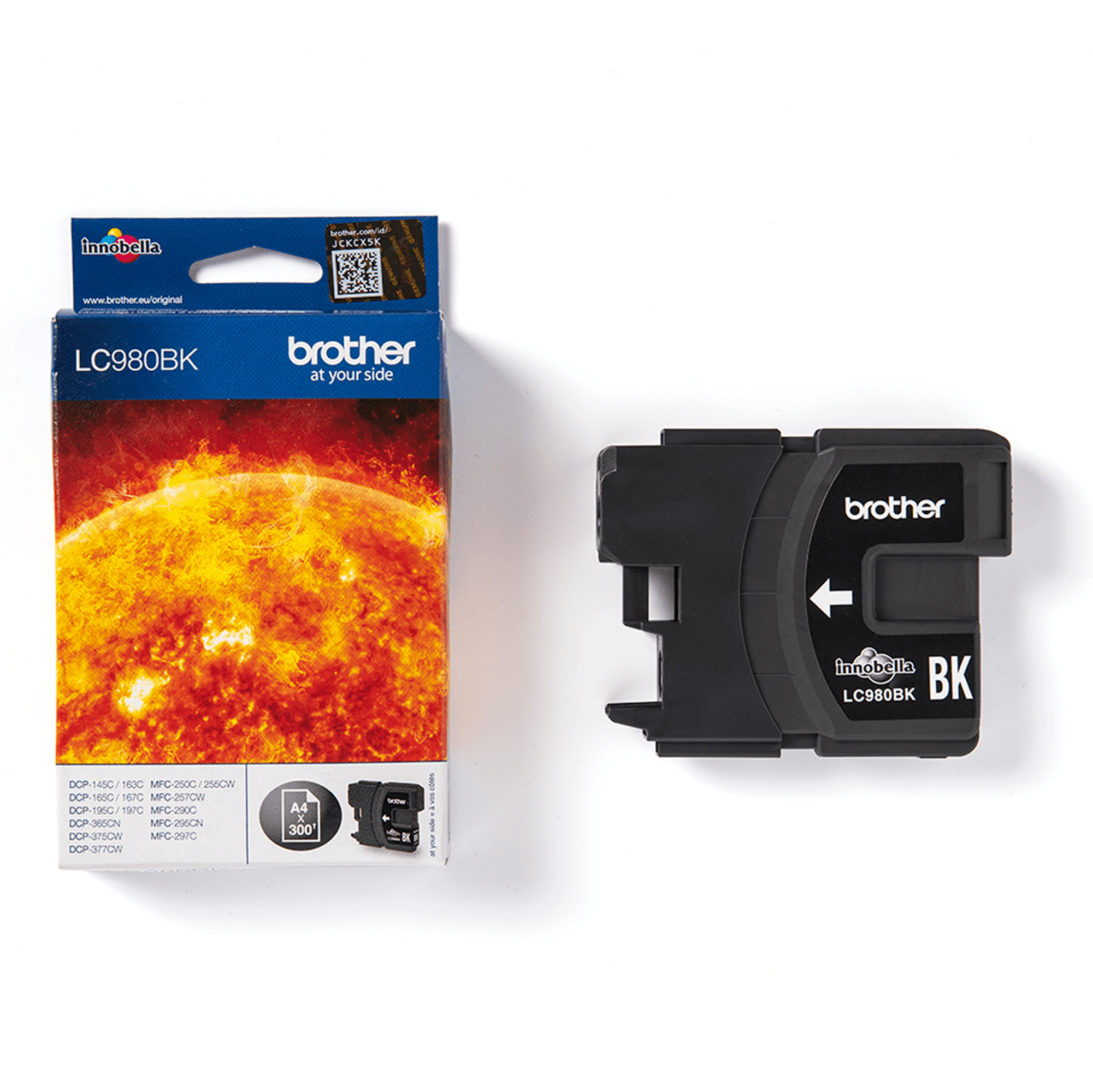Brother LC980BK - Nero - originale - cartuccia d'inchiostro - per Brother DCP-145, 163, 167, 193, 195, 197, 365, 373, 375, 377, MFC-250, 255, 290, 295, 297