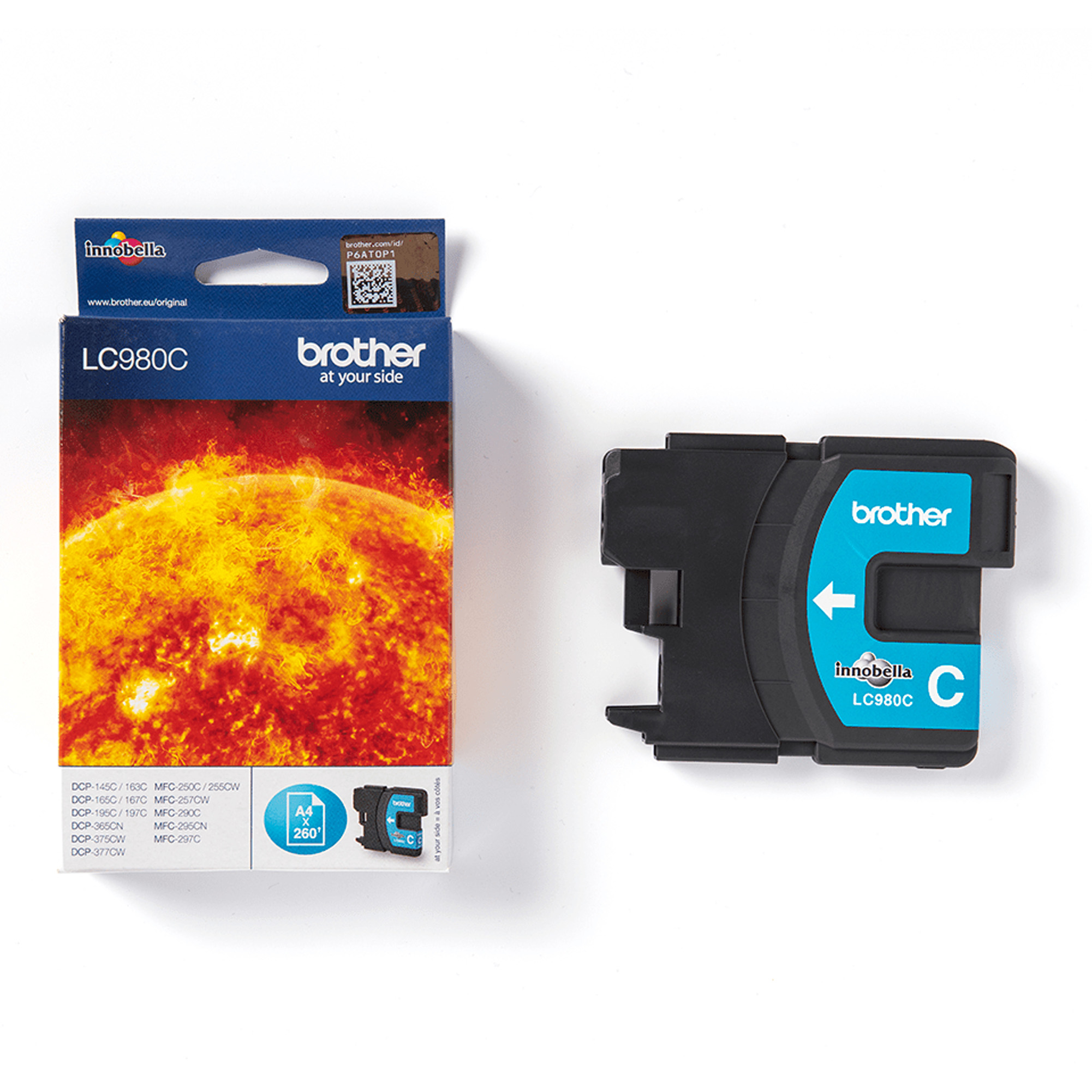 Brother LC980C - Ciano - originale - cartuccia d'inchiostro - per Brother DCP-145, 163, 167, 193, 195, 197, 365, 373, 375, 377, MFC-250, 255, 290, 295, 297