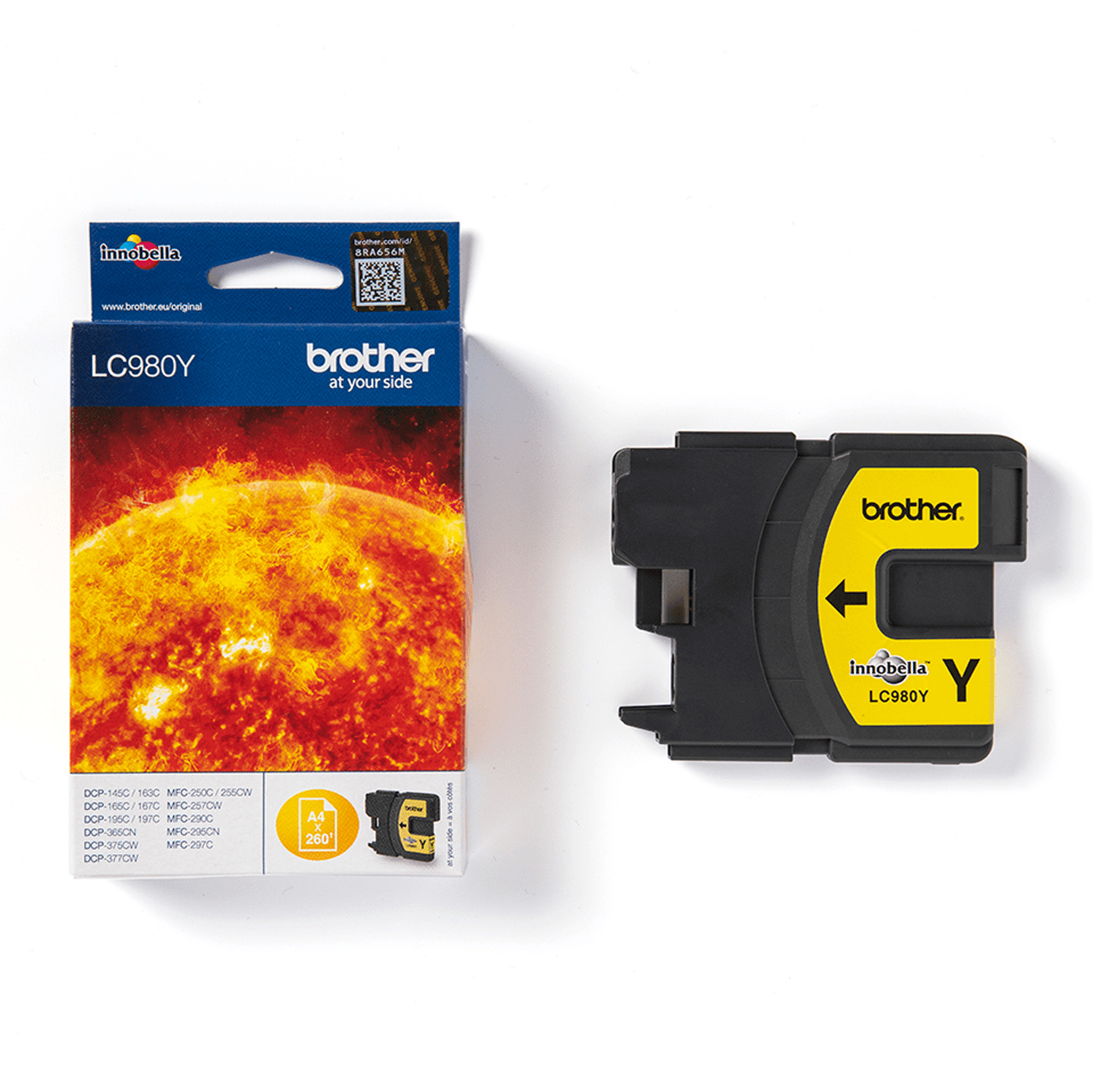 Brother LC980Y - Giallo - originale - cartuccia d'inchiostro - per Brother DCP-145, 163, 167, 193, 195, 197, 365, 373, 375, 377, MFC-250, 255, 290, 295, 297