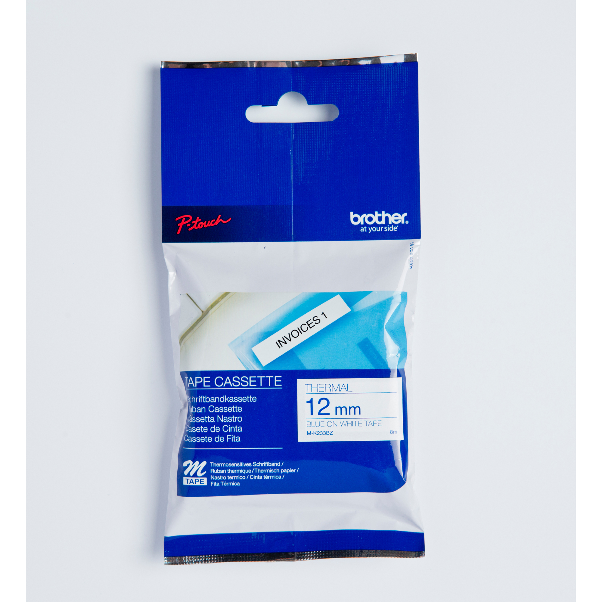 Brother M-K233BZ - Blu su bianco - Rotolo …