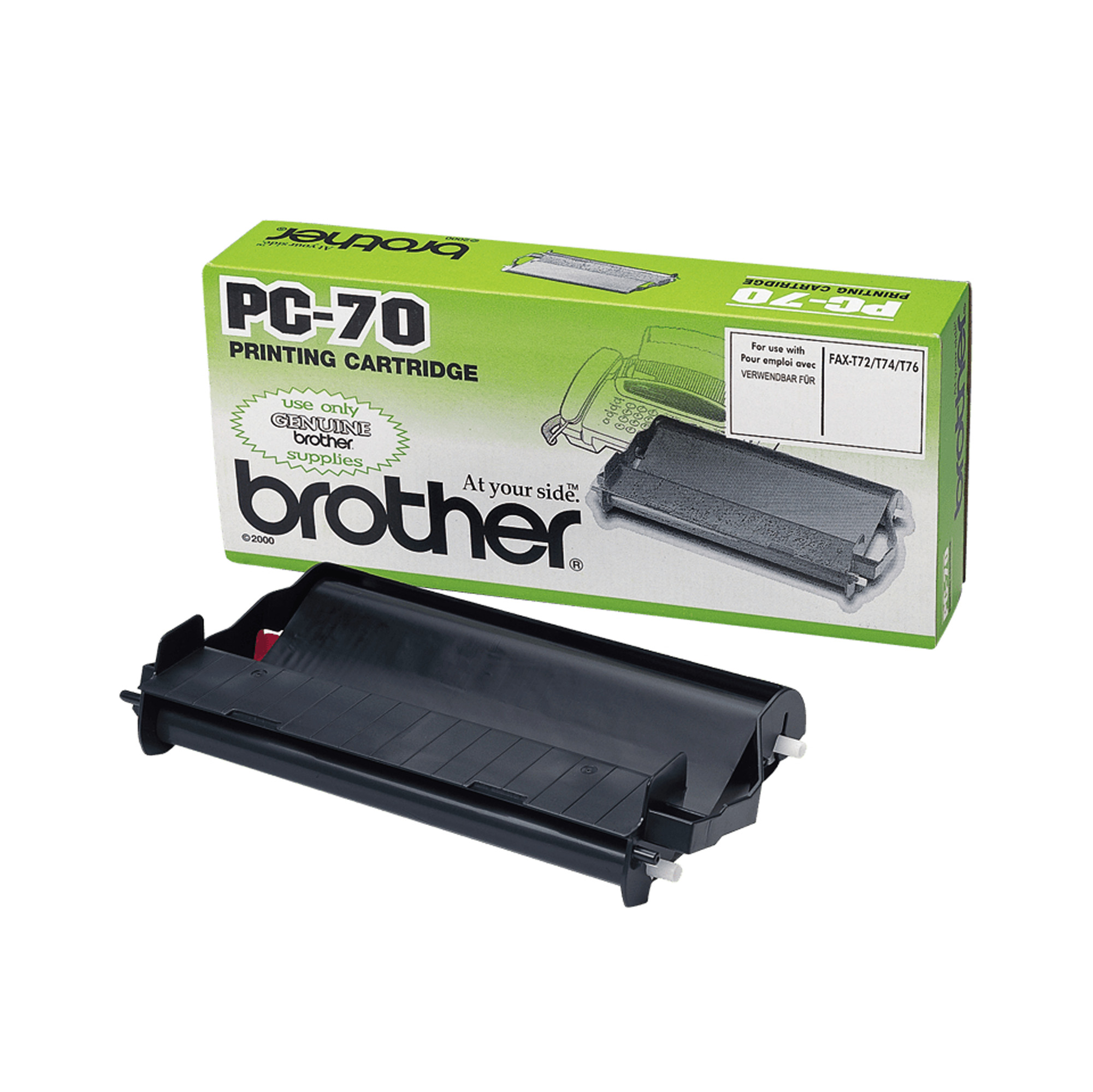Brother PC70 - Nero - nastro di stampa - per FAX-T72, T74, T76, T78, T82, T84