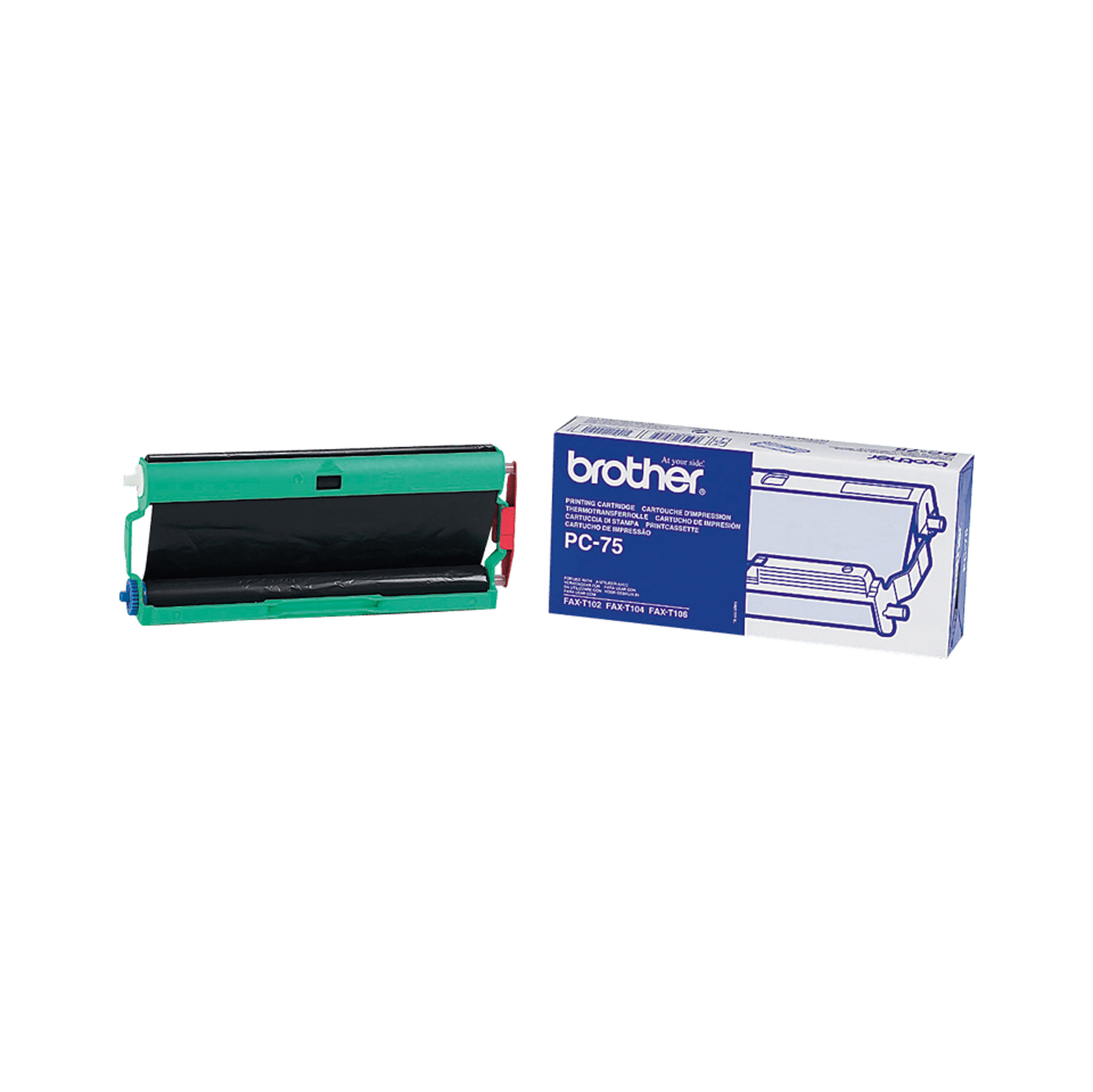 Brother PC75 - Nero - cassetta a trasferimento termico - per FAX-T102, T104, T106