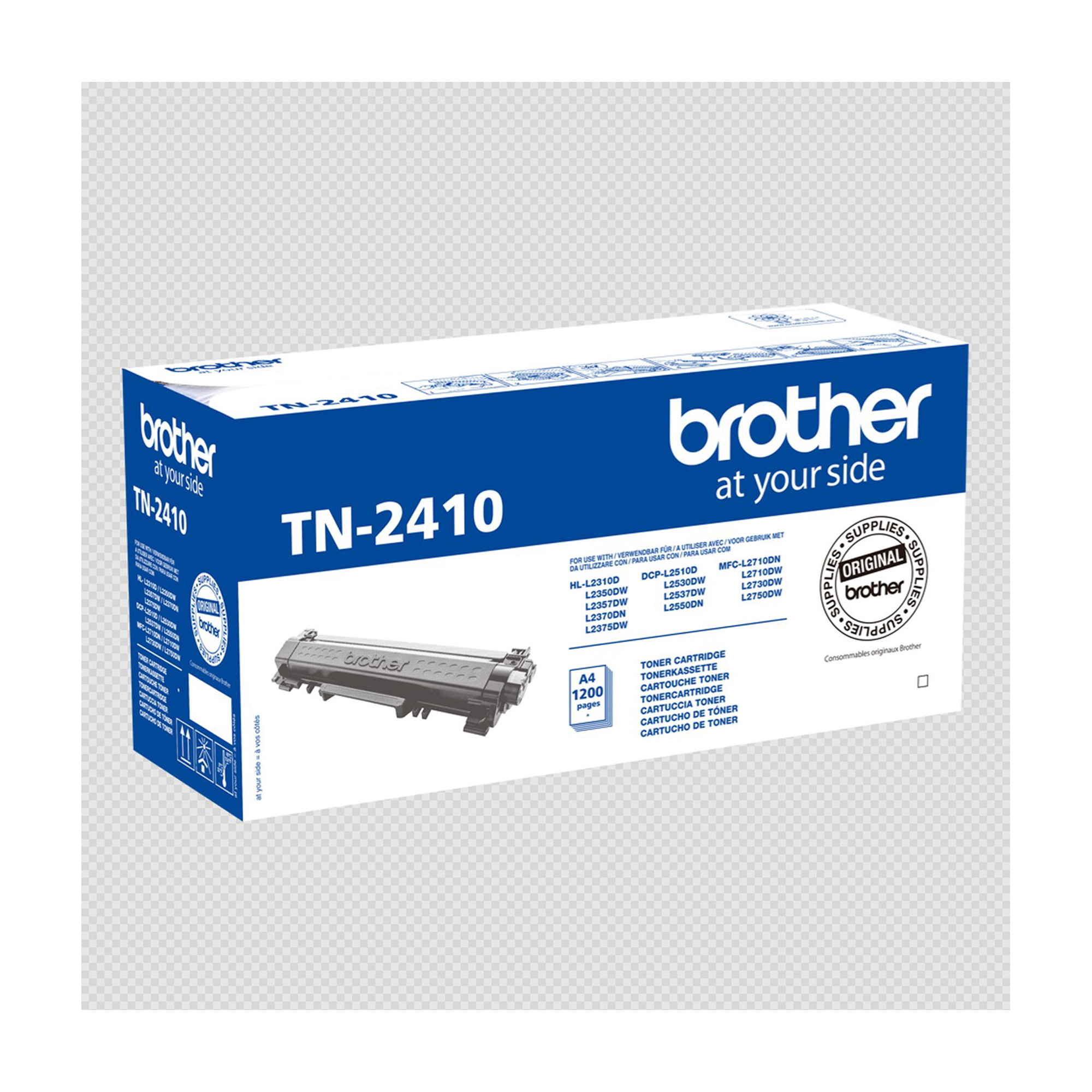 Brother TN2410 - Nero - originale - cartuccia toner - per Brother DCP-L2510, L2530, L2537, L2550, HL-L2350, L2370, L2375, MFC-L2713, L2730, L2750