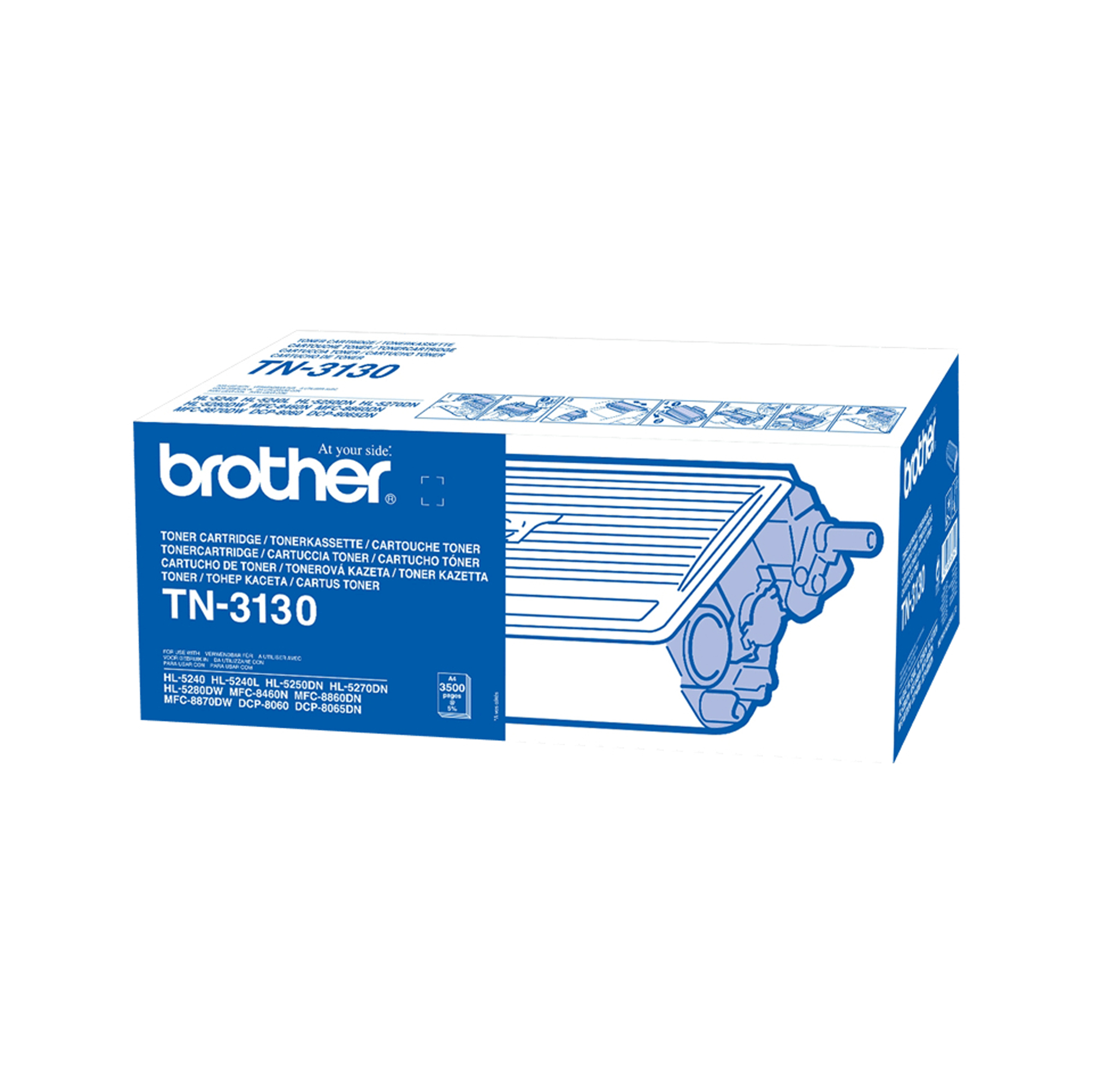 Brother TN3130 - Nero - originale - cartuccia toner - per Brother DCP-8060, 8065, HL-5240, 5250, 5270, 5280, MFC-8460, 8860, 8870